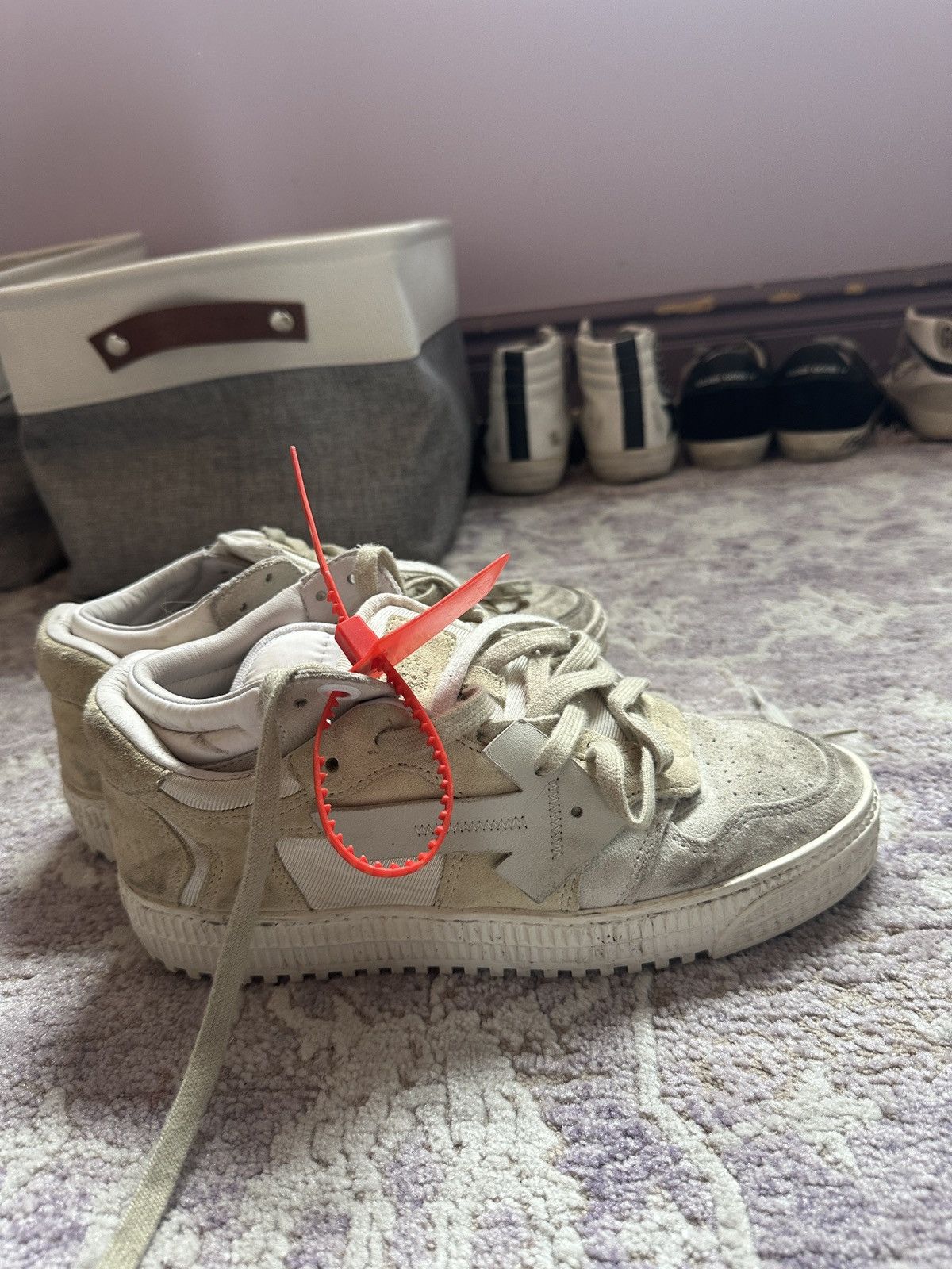 Off-White Off-White Off Court Beige Low-Top Sneakers Size US 8 / IT 38 - 3 Thumbnail