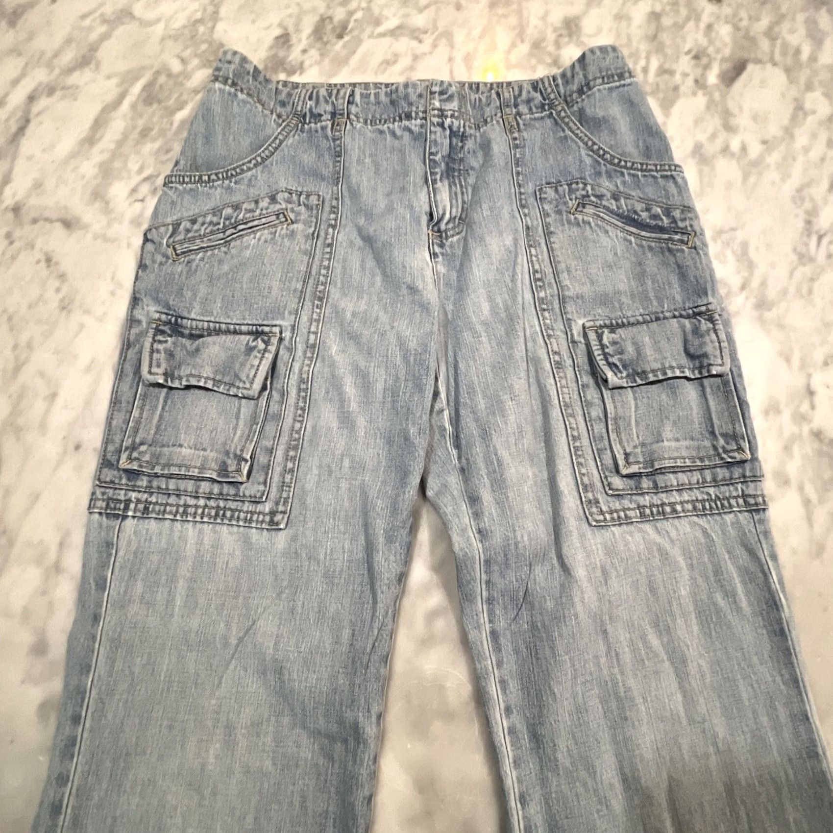Tommy Hilfiger VINTAGE Tommy Hilfiger Jeans Women’s 4 Denim Cargo Y2K Cargo Jeans Women’s 4 Blue Denim Size 27" / US 4 / IT 40 - 3 Thumbnail