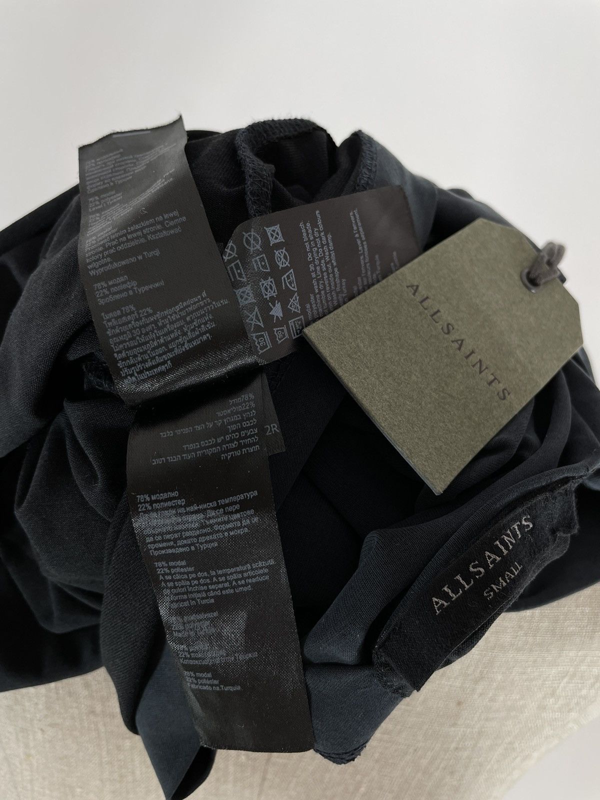 Allsaints NEW Nirman Ruched Wrap Over Open Back Mini Cross Avant Dress Size S / US 4 / IT 40 - 13 Thumbnail