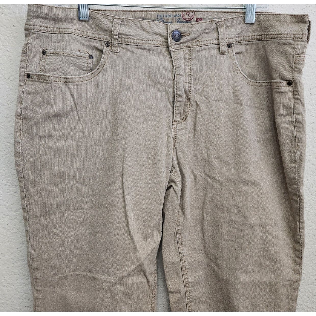 Faded Glory Faded Glory Tan Beige Capri 5 Pocket Jeans 16 Lightweight Size 36" / US 14 / IT 50 - 2 Thumbnail