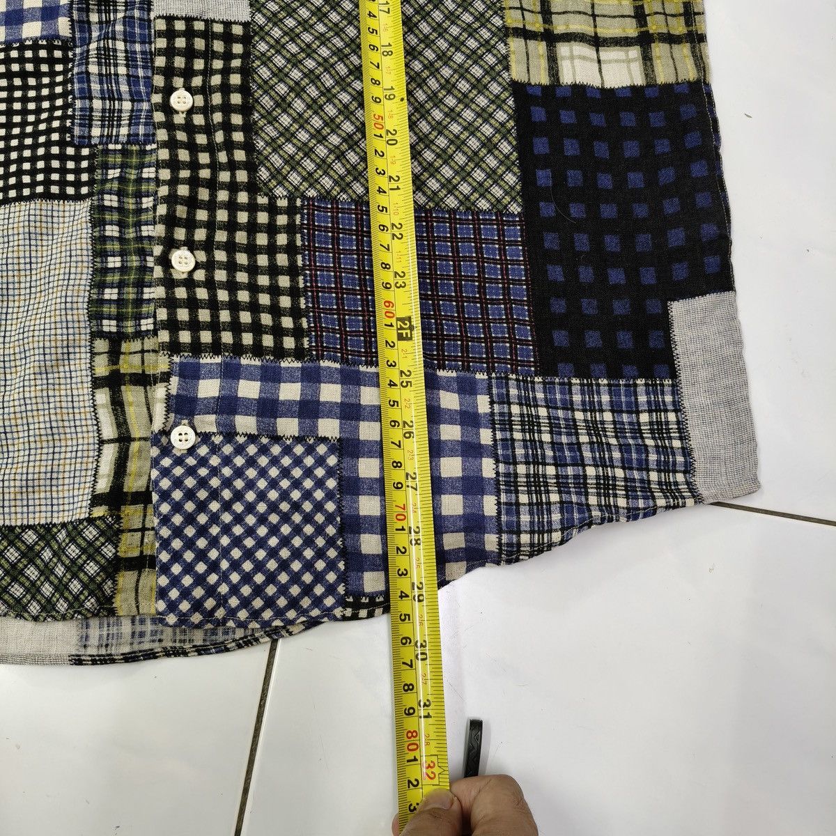 Japanese Brand Vintage 90's Japanese Papas Patchwork Button Up Shirt Size US M / EU 48-50 / 2 - 20 Thumbnail