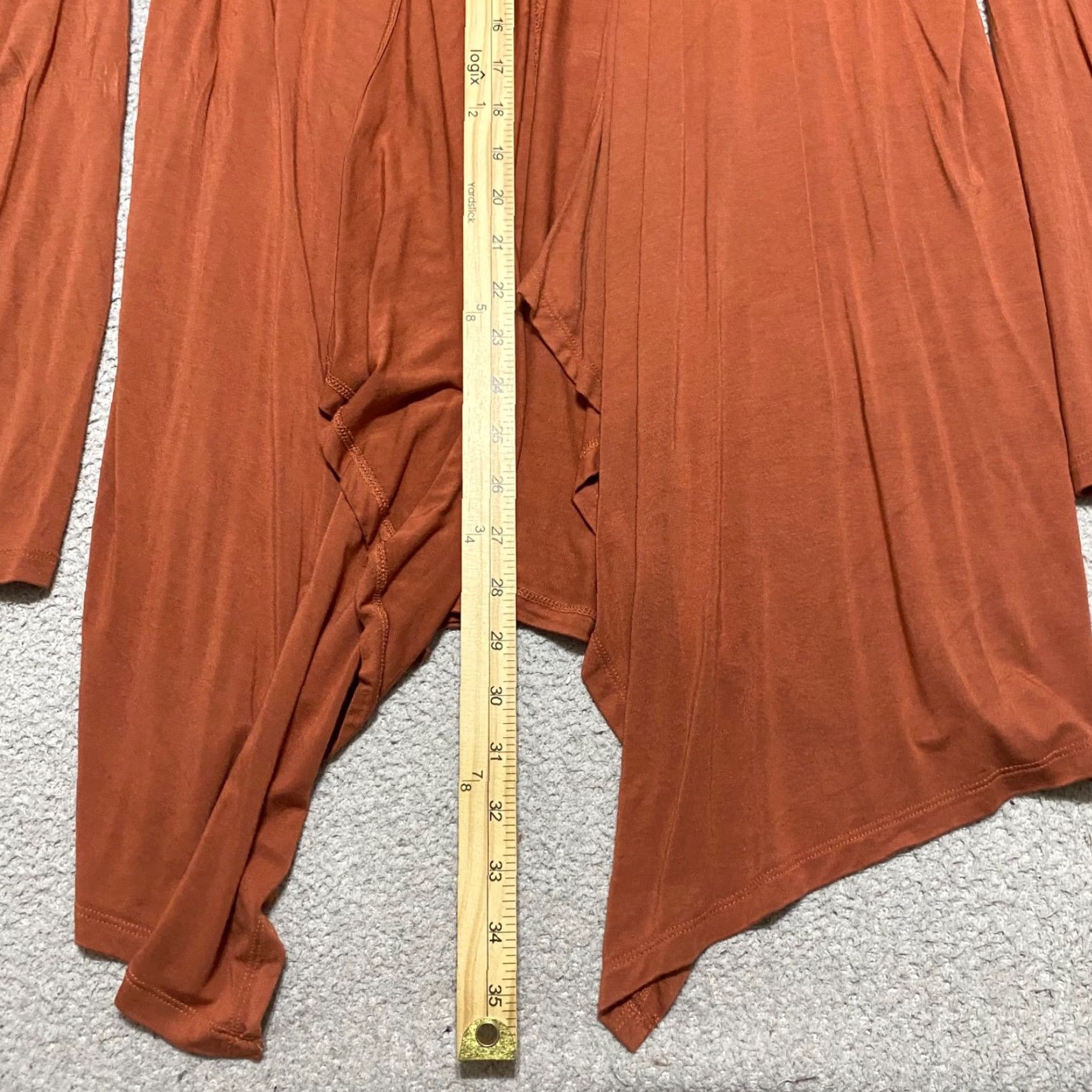 Torrid Torrid Cardigan Sweater Open Front Lace Yoke Drape 2X Womens Orange Knit Cardigan Pullover Size 2X Plus Womens Torrid Size XXL / US 16-18 / IT 52-54 - 6 Thumbnail