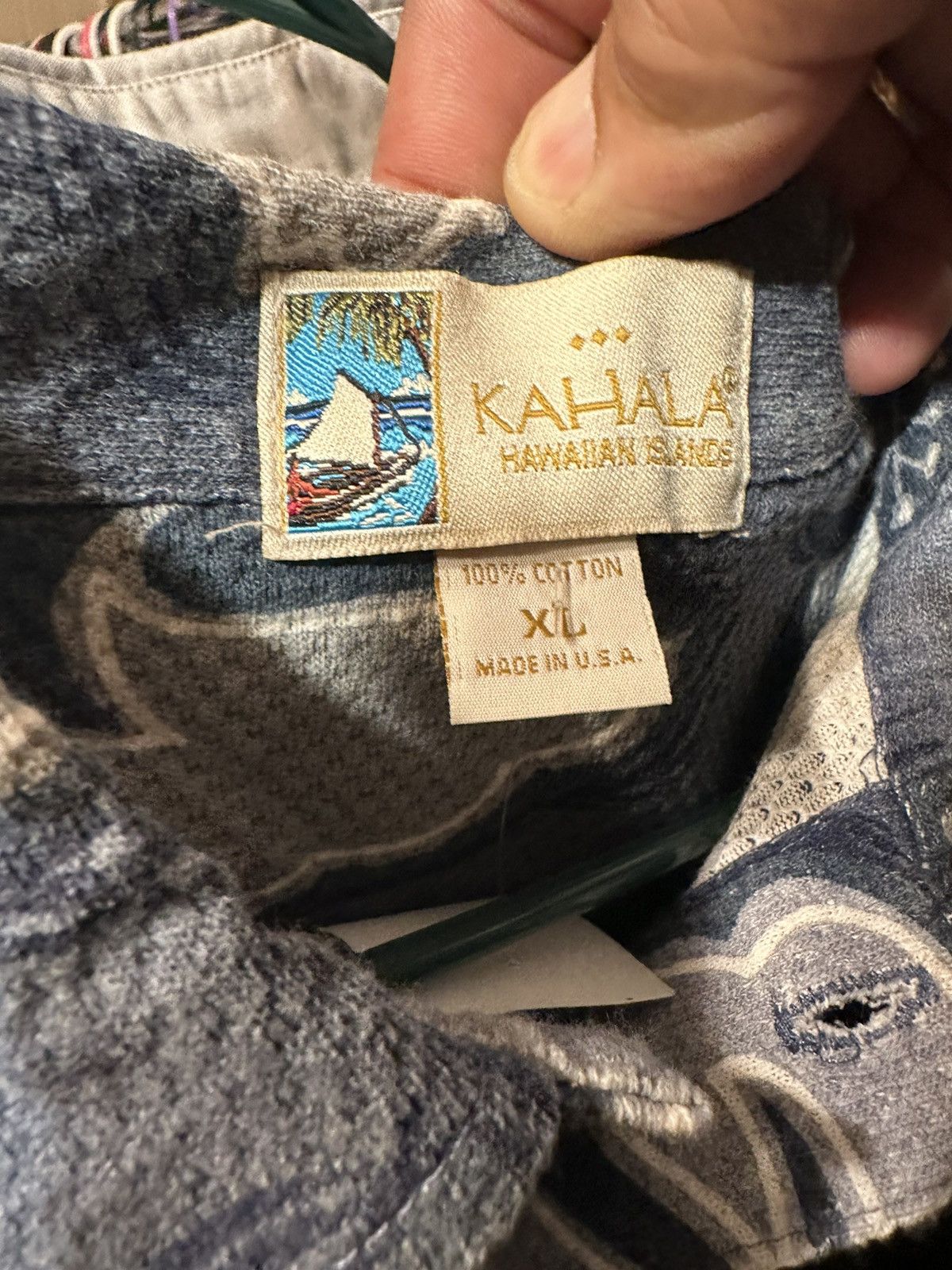 Other New Kahala Hawaiian Hibiscus Polo Shirt Blue/Gray Men's XL Size US XL / EU 56 / 4 - 4 Thumbnail