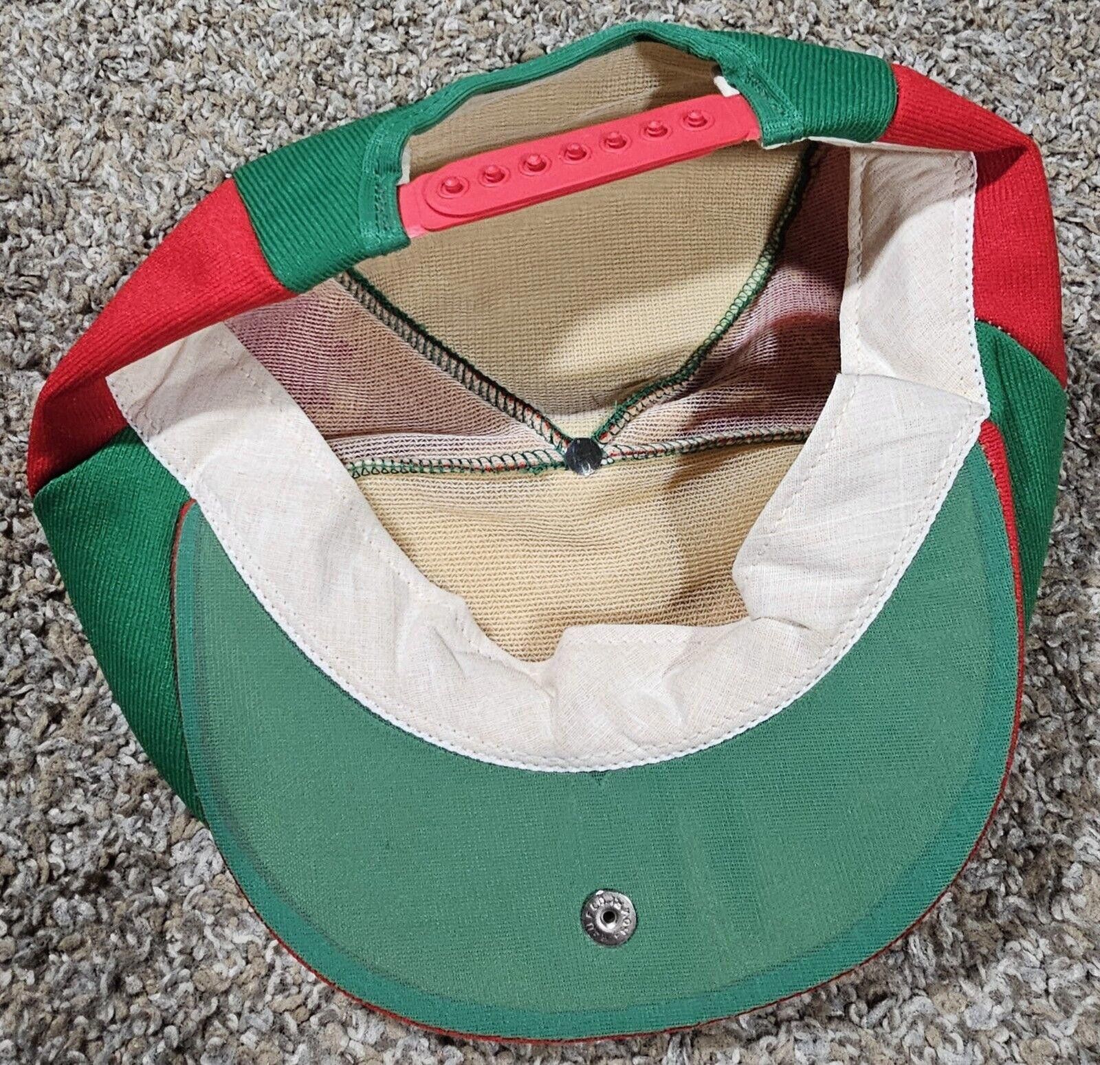 Designer Vtg Proud To Be Italian Pizza Button Hat SnapBack Red Green Size ONE SIZE - 7 Thumbnail