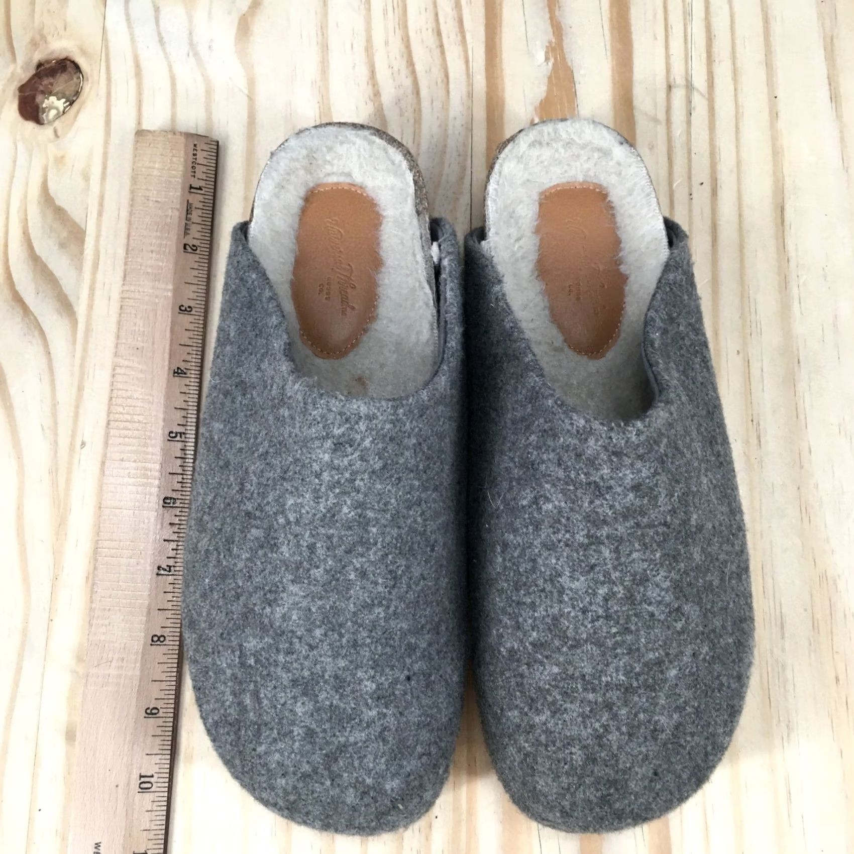 Vintage Universal Thread Sandals Womens 7.5 Grey Fabric Mule Slip On Comfort Clogs Shoes Womens Shoes Size US 8 / IT 38 - 5 Thumbnail