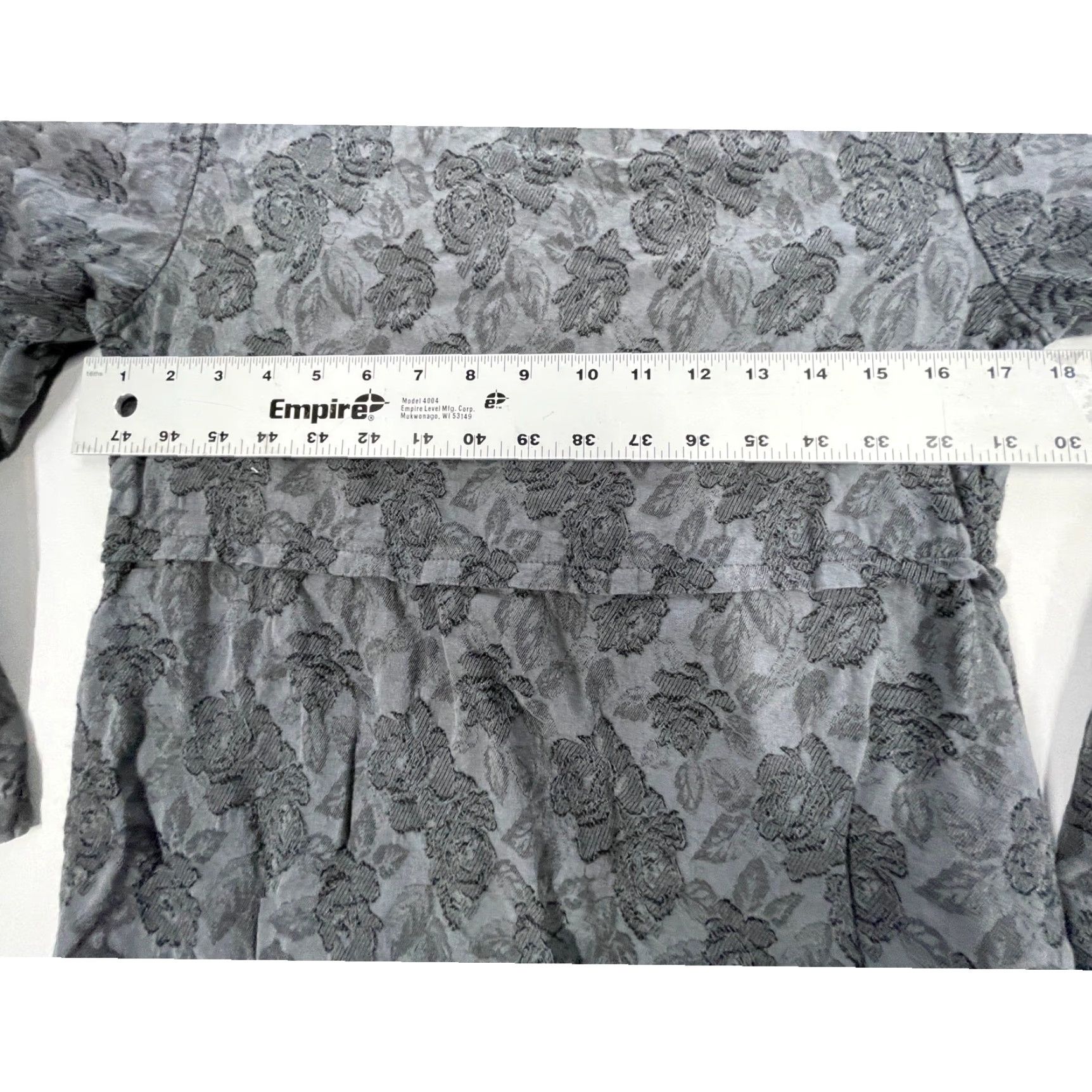 Vintage VINTAGE IVY Midi Dress PS Petite Gray Floral Long Sleeve Button Cottage Prairie Dress Size S / US 4 / IT 40 - 5 Thumbnail