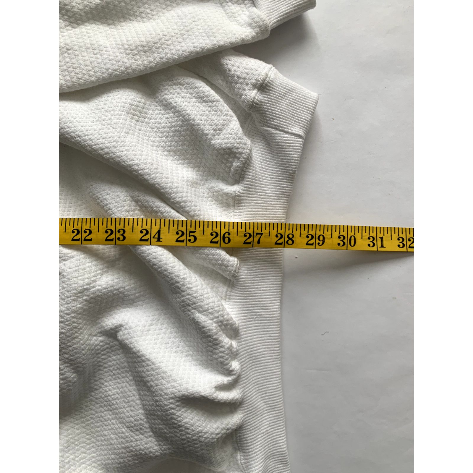 Vintage Vintage White Blank Sweatshirt Textured Crewneck 90s VTG XL Size US XL / EU 56 / 4 - 7 Thumbnail