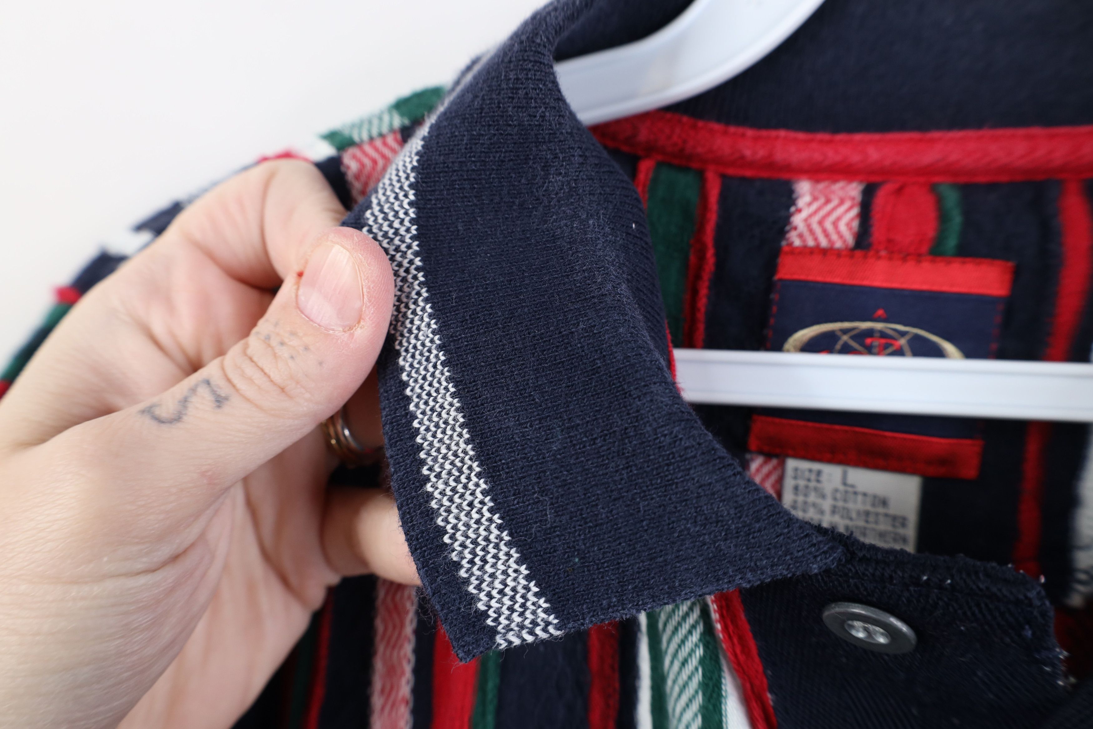 Vintage Vintage 90s Streetwear Coogi Style Striped Golf Polo Shirt Size US L / EU 52-54 / 3 - 6 Thumbnail