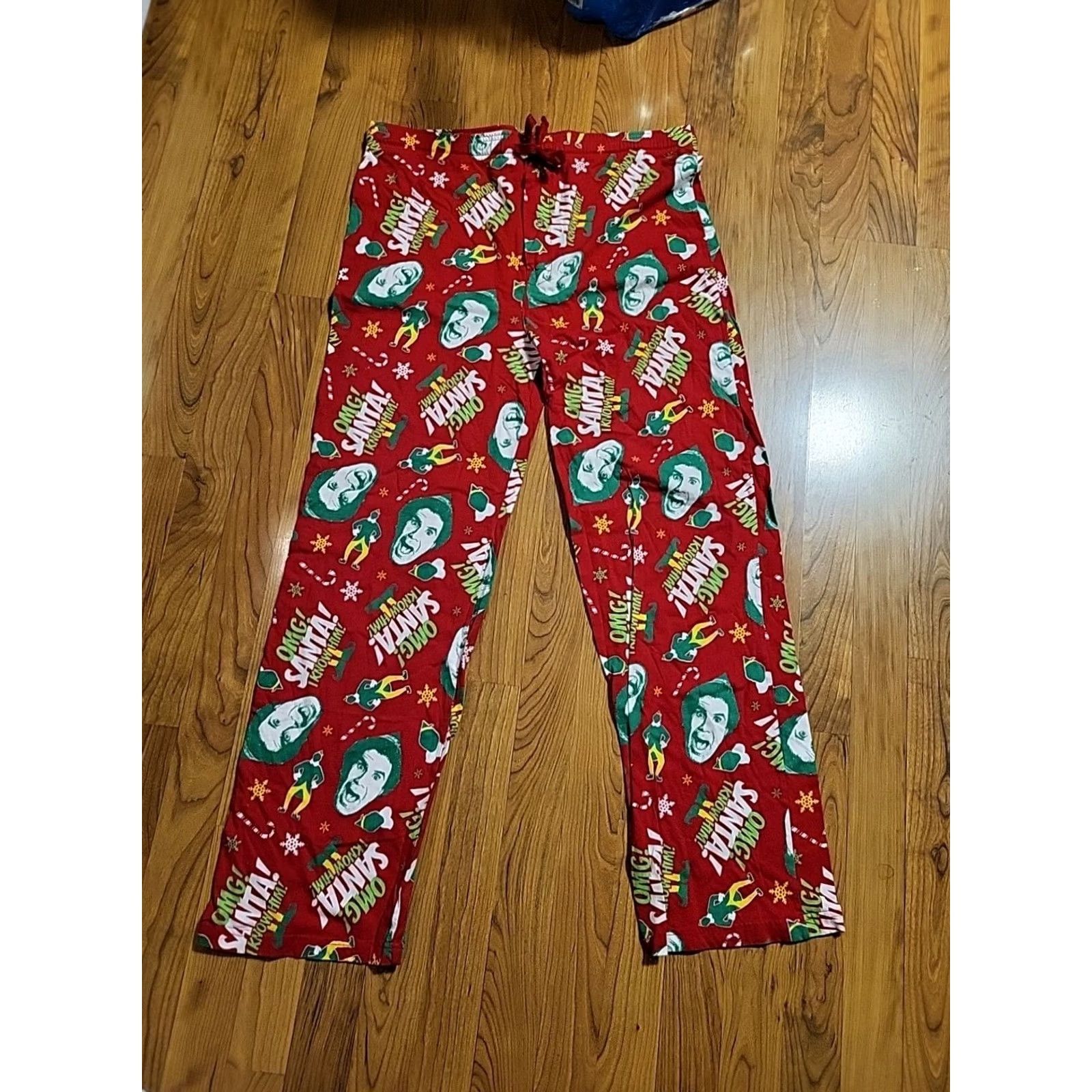 Vintage Will Ferrell Elf Pajama Pants XL Red Cotton Men's 36"-38" Waist 32" Inseam Size US 36 / EU 52 - 3 Thumbnail