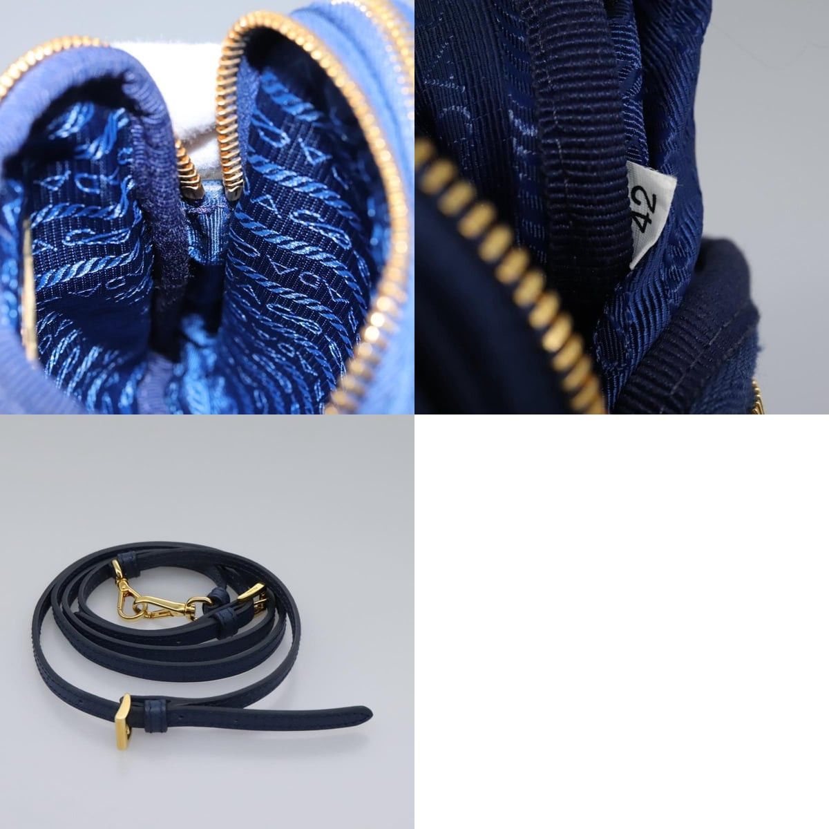 Prada PRADA Shoulder Bag Nylon Blue Gold Size ONE SIZE - 13 Thumbnail