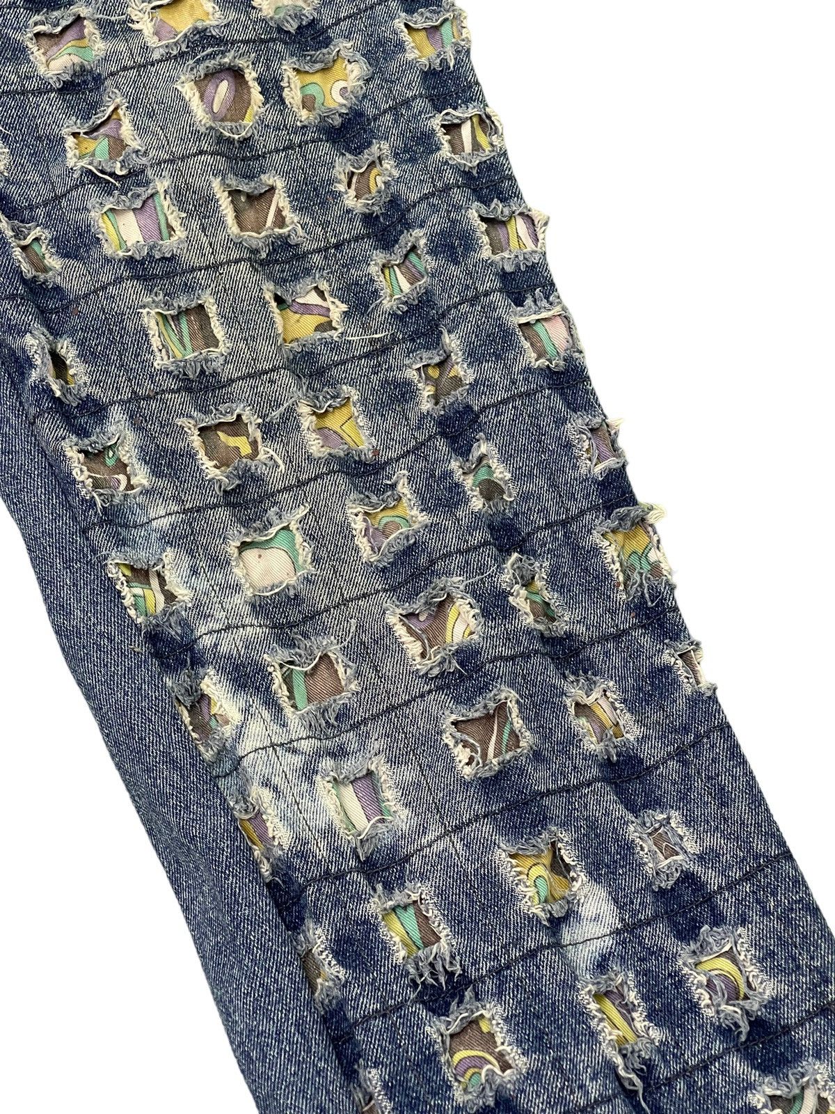 Japanese Brand Full Distress Jeans Vtg Unknown Brand Tapered 7🟦8 Size US 34 / EU 50 - 7 Thumbnail