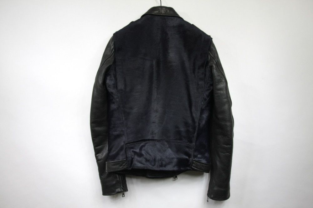 Balmain Balmain Paris Midnight Blue Black Calf Hair Leather Biker Size US M / EU 48-50 / 2 - 11 Thumbnail