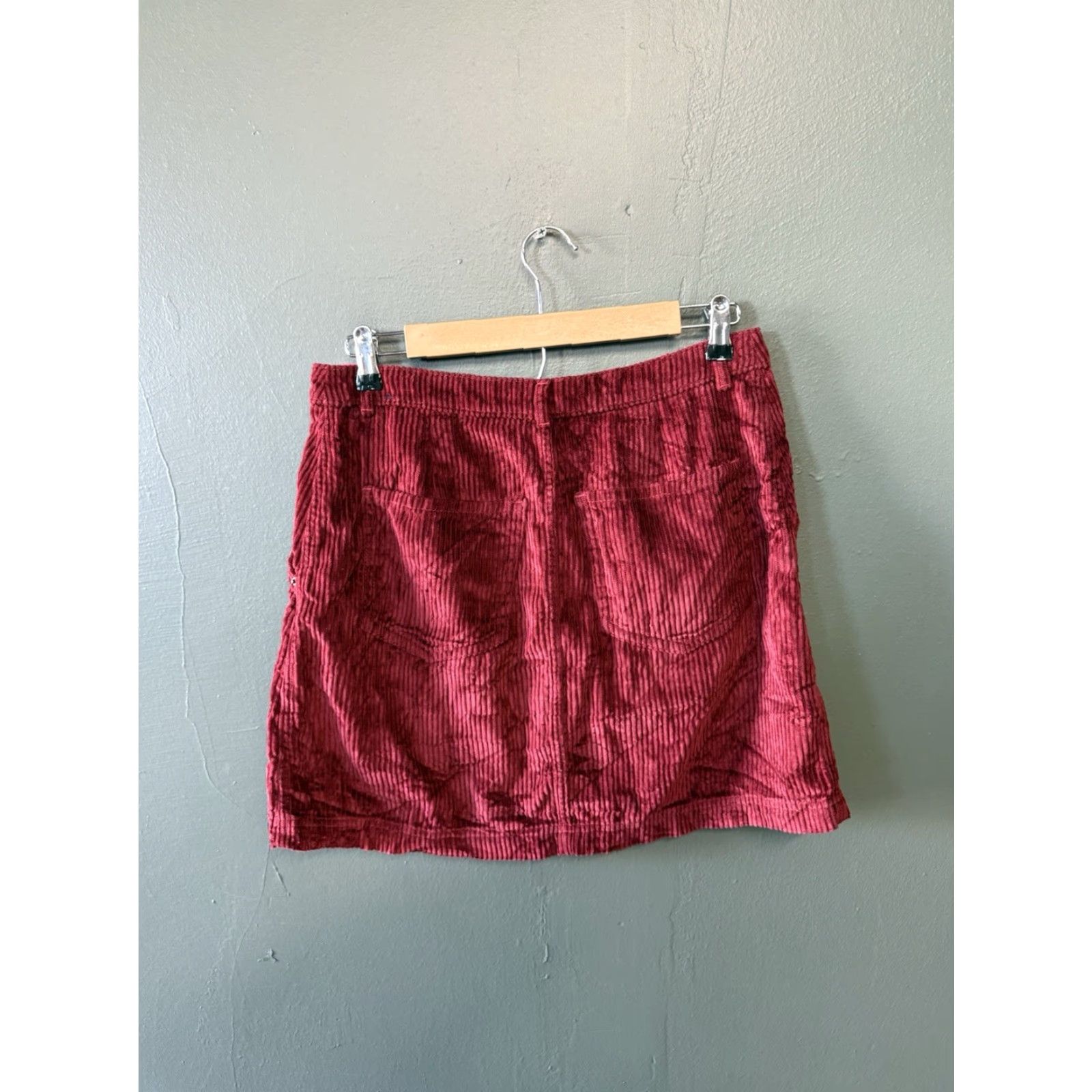 Abercrombie & Fitch Abercrombie & Fitch Womens Red Corduroy A-Line Skirt Knee Length Size M Size 32" / US 10 / IT 46 - 2 Thumbnail