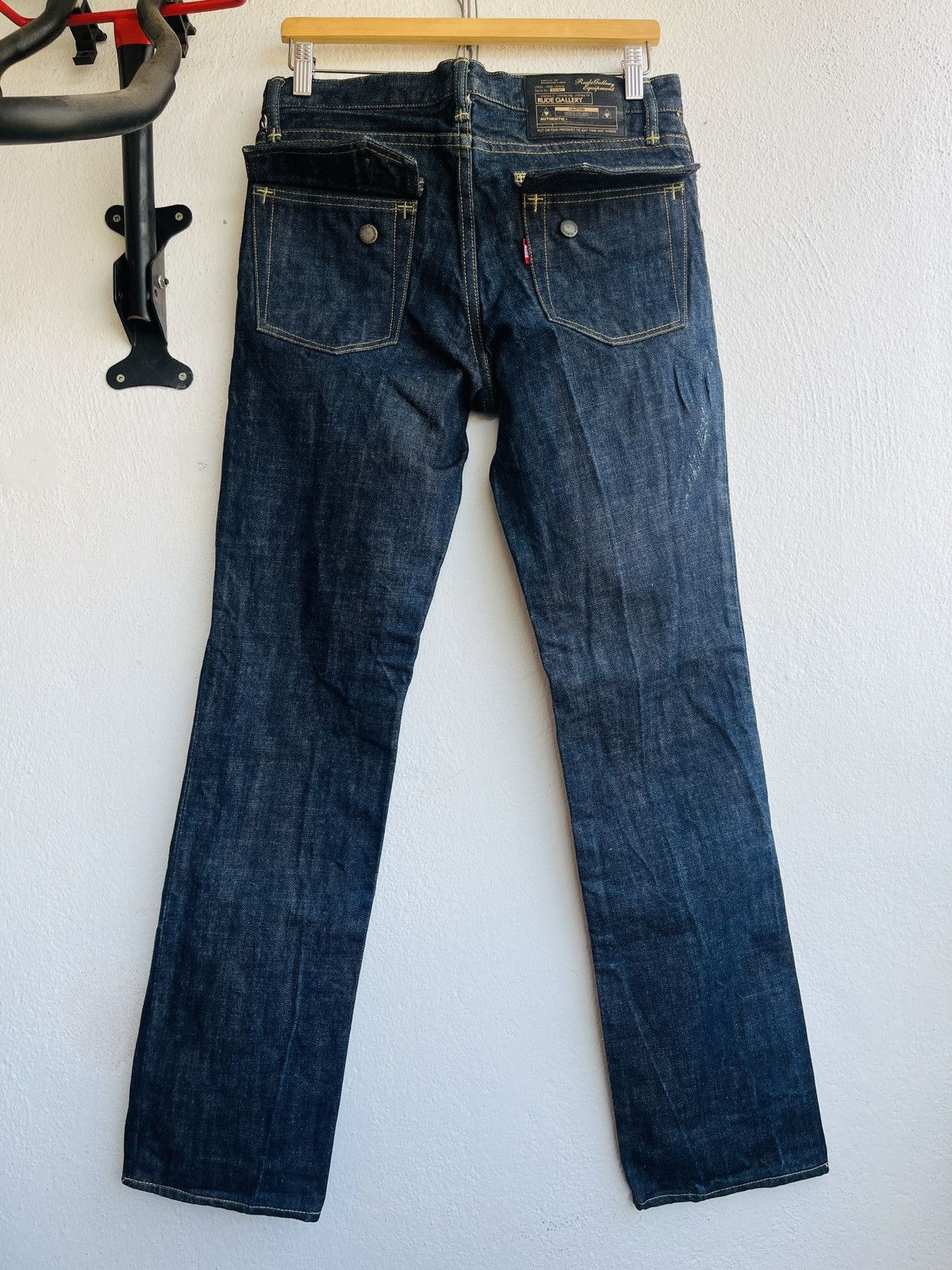 Rude Vintage Rare Rude Gallery Hard Denim Selvedge Jeans Size US 31 - 2 Thumbnail