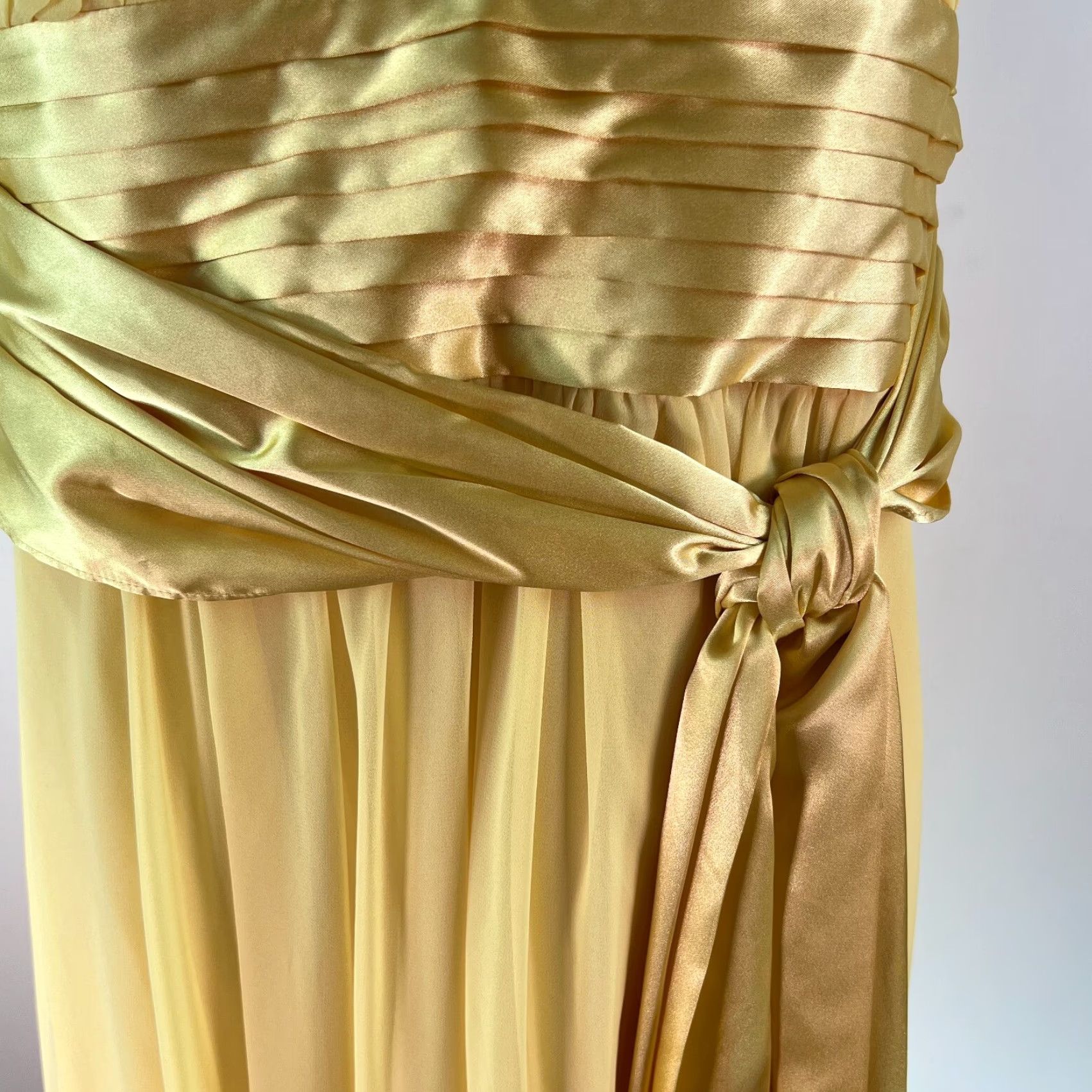 Vintage Bill Levkoff Dress Womens Strapless Yellow Wedding Bridesmaid Maxi Size 12 Size XL / US 12-14 / IT 48-50 - 4 Thumbnail