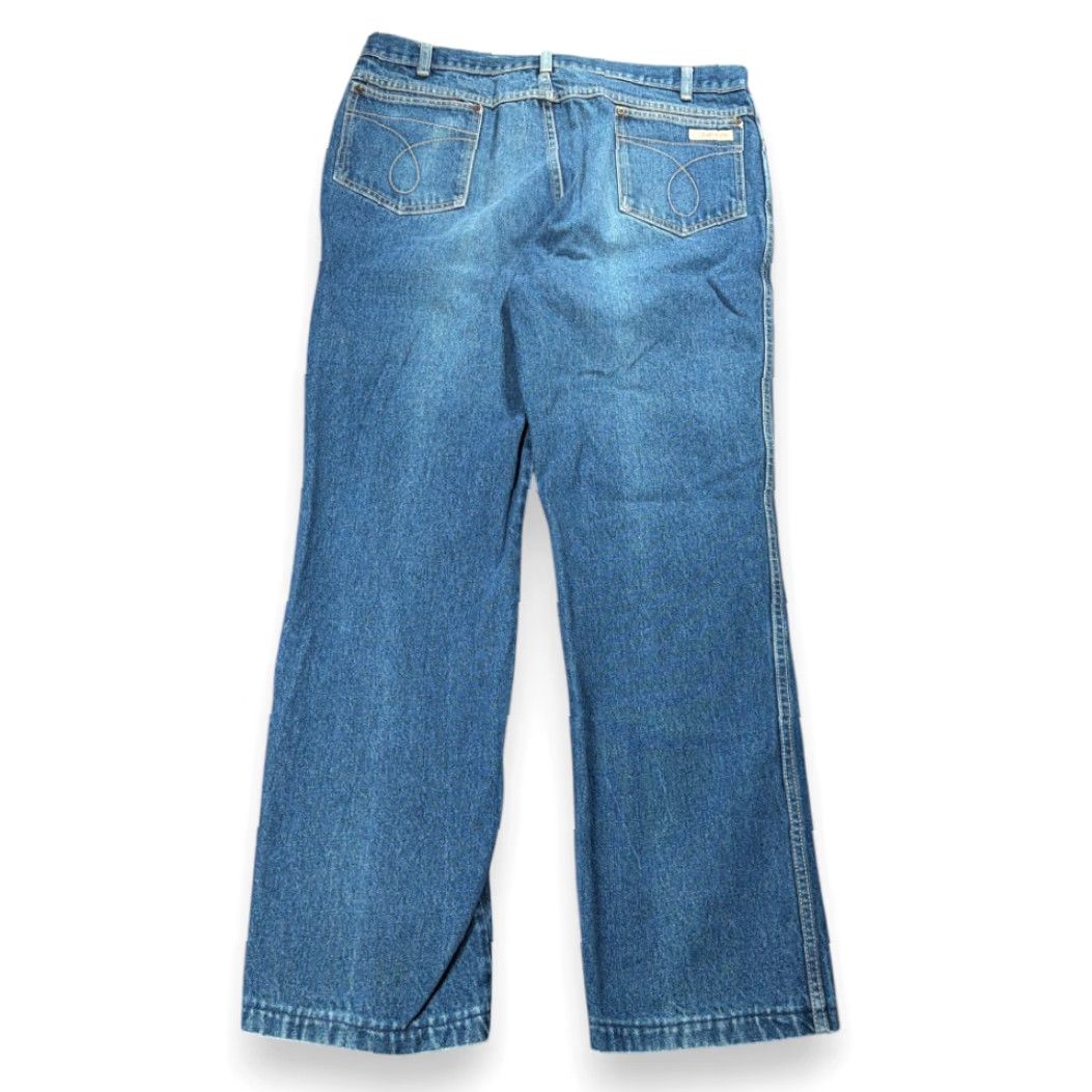 Calvin Klein VINTAGE Calvin Klein Jeans Mens 36x32 Blue Dark Wash Denim Scovill Zip 80s Size US 36 / EU 52 - 2 Thumbnail