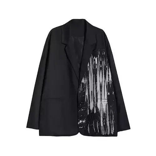 High Sport Paint Effect Button Suit Jacket Size 36R - 3 Thumbnail