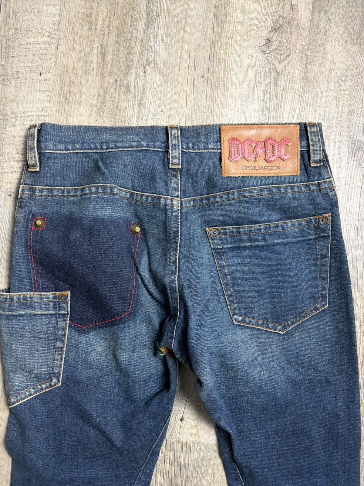 Dsquared2 Iconic Ranger “Antifit” Leather Patch Denim Pants Size US 30 / EU 46 - 4 Thumbnail