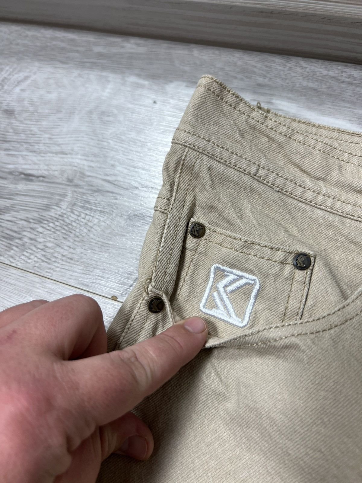 Karl Kani × Vintage Karl Kani Carpenter Denim Pants Logo Jeans Size US 30 / EU 46 - 11 Thumbnail