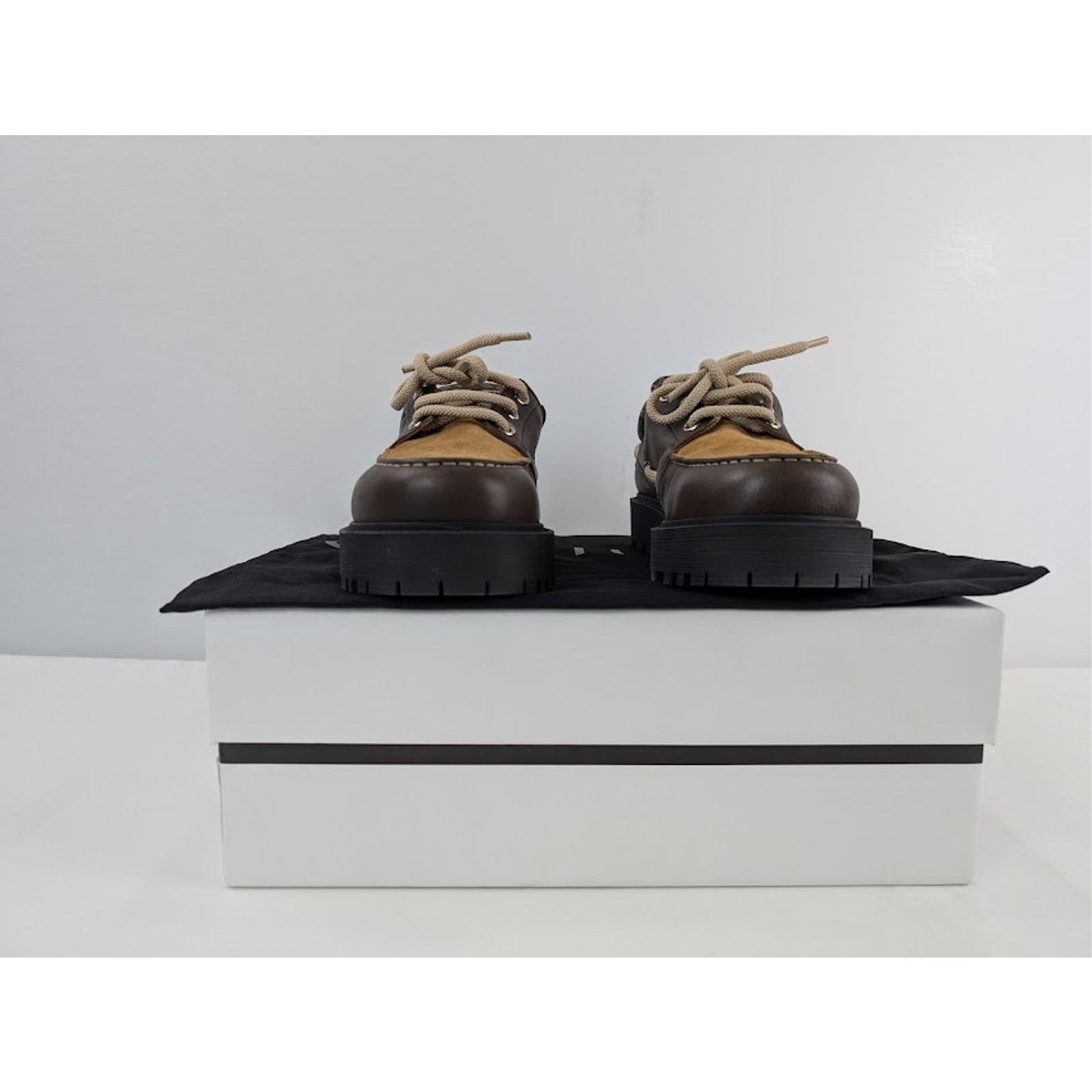 Givenchy o1rshd1 Storm Leather Boat Boots in Chocolate Size US 10 / EU 43 - 17 Thumbnail