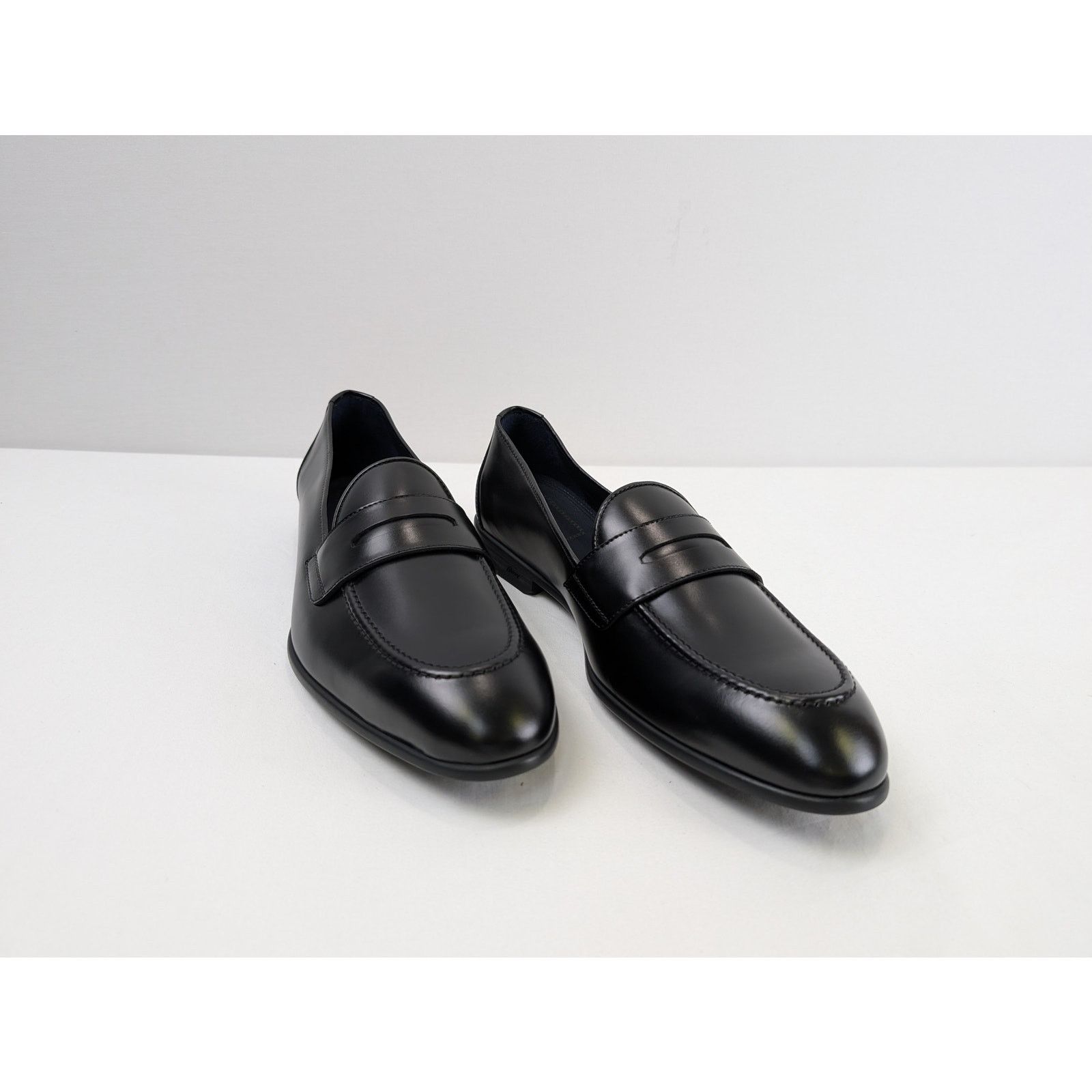 Brioni o1rshd1 Penny Loafer Uniform Shoe Boots in Black Size US 11.5 / EU 44-45 - 6 Thumbnail