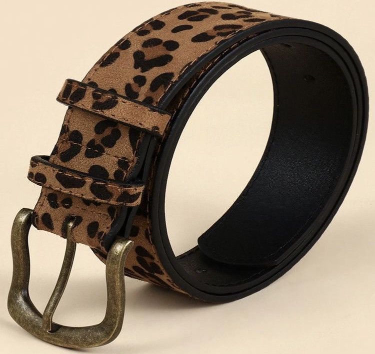Japanese Brand 2000s leopard cheetah print belt Size 32 - 6 Thumbnail