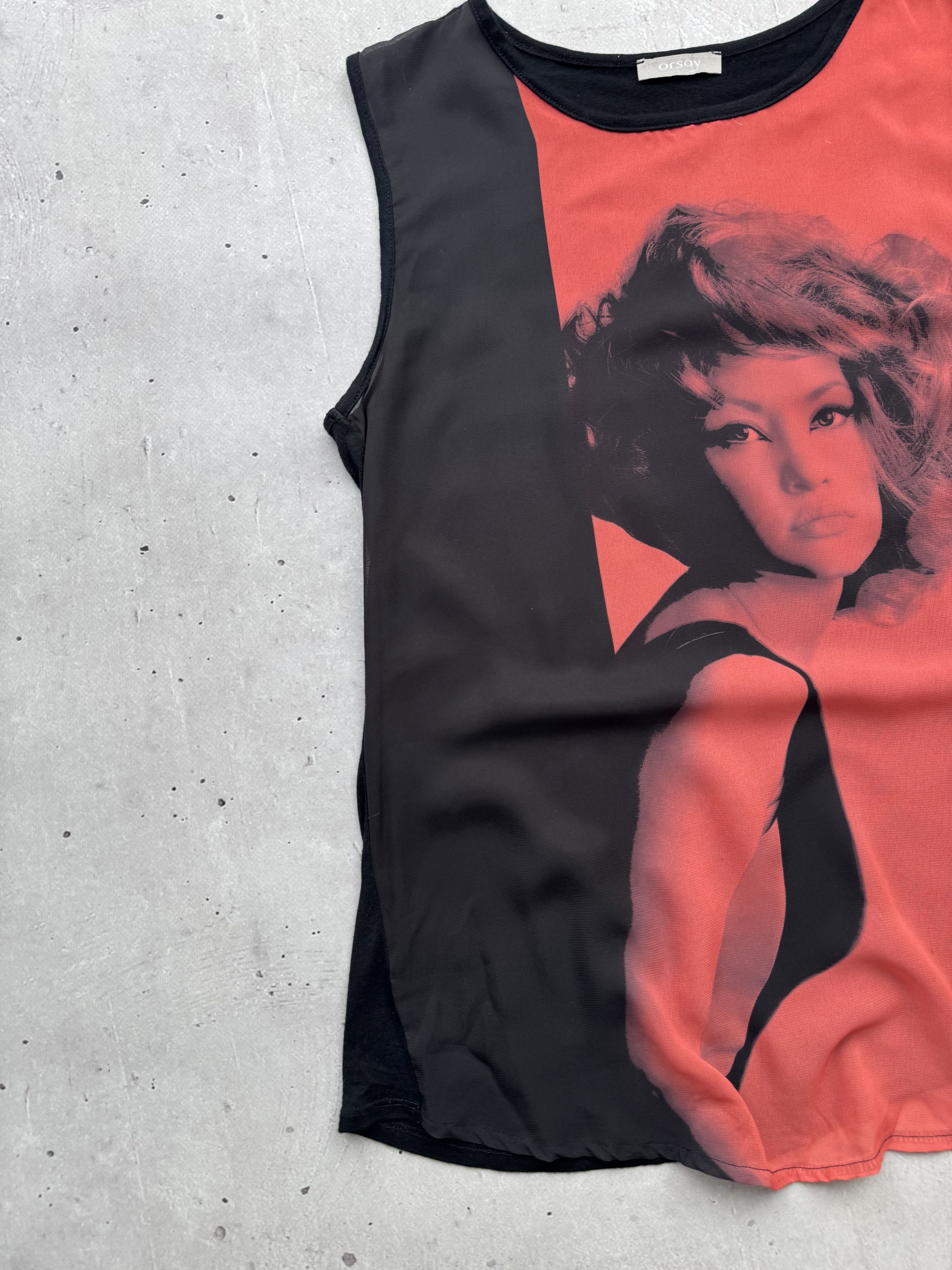 Japanese Brand × Vintage Vintage Printed Girl Mesh Tank Top Size M / US 6-8 / IT 42-44 - 2 Thumbnail