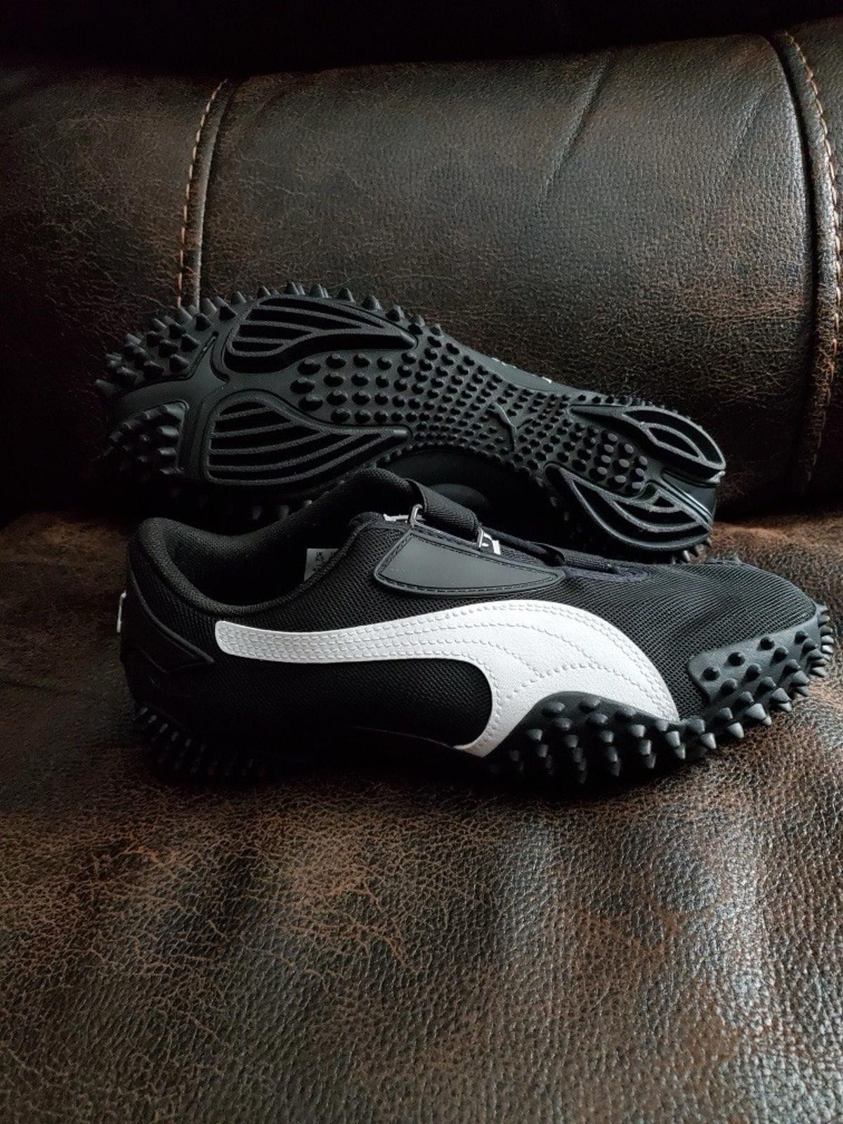 Puma PUMA Mostro Perforated Leather Pack Black White 397331-02 Size US 6.5 / EU 39-40 - 4 Thumbnail