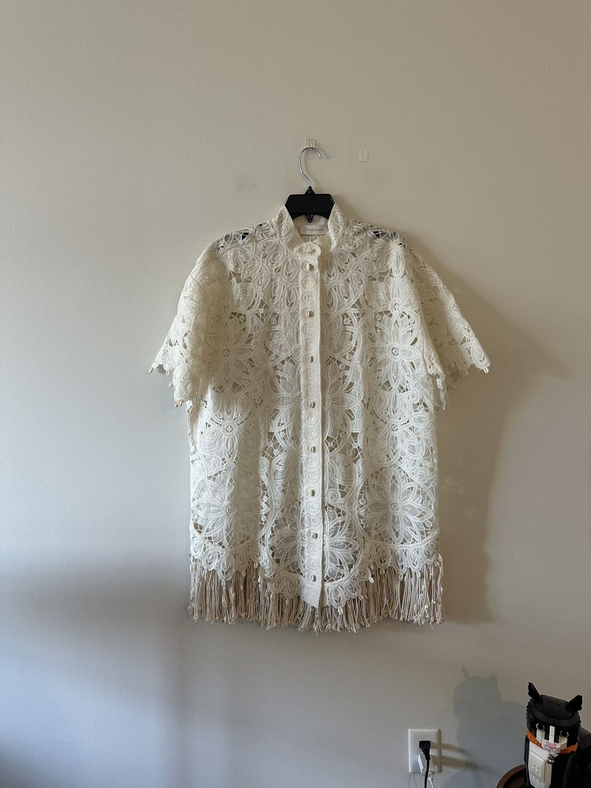 Zimmermann Zimmermann Wavelength Shirtdress Silk Seashell Fringe Runway Size XS / US 0-2 / IT 36-38 - 1 Thumbnail