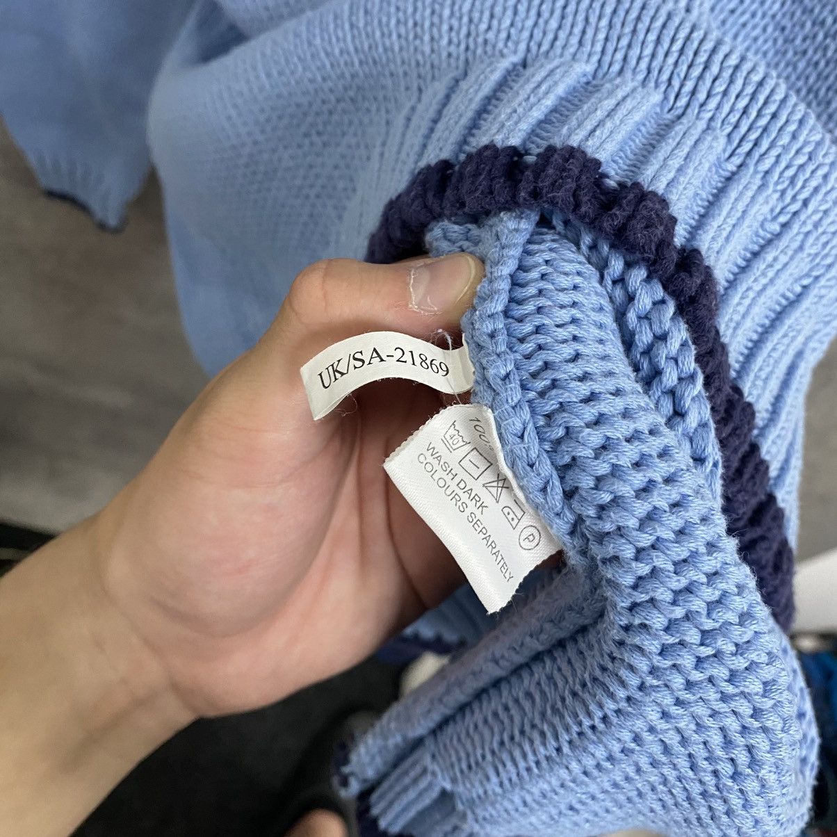 Yves Saint Laurent Blue YSL Sweater Knit Yves Saint Laurent Sweater Sweatshirt Size US XL / EU 56 / 4 - 6 Thumbnail