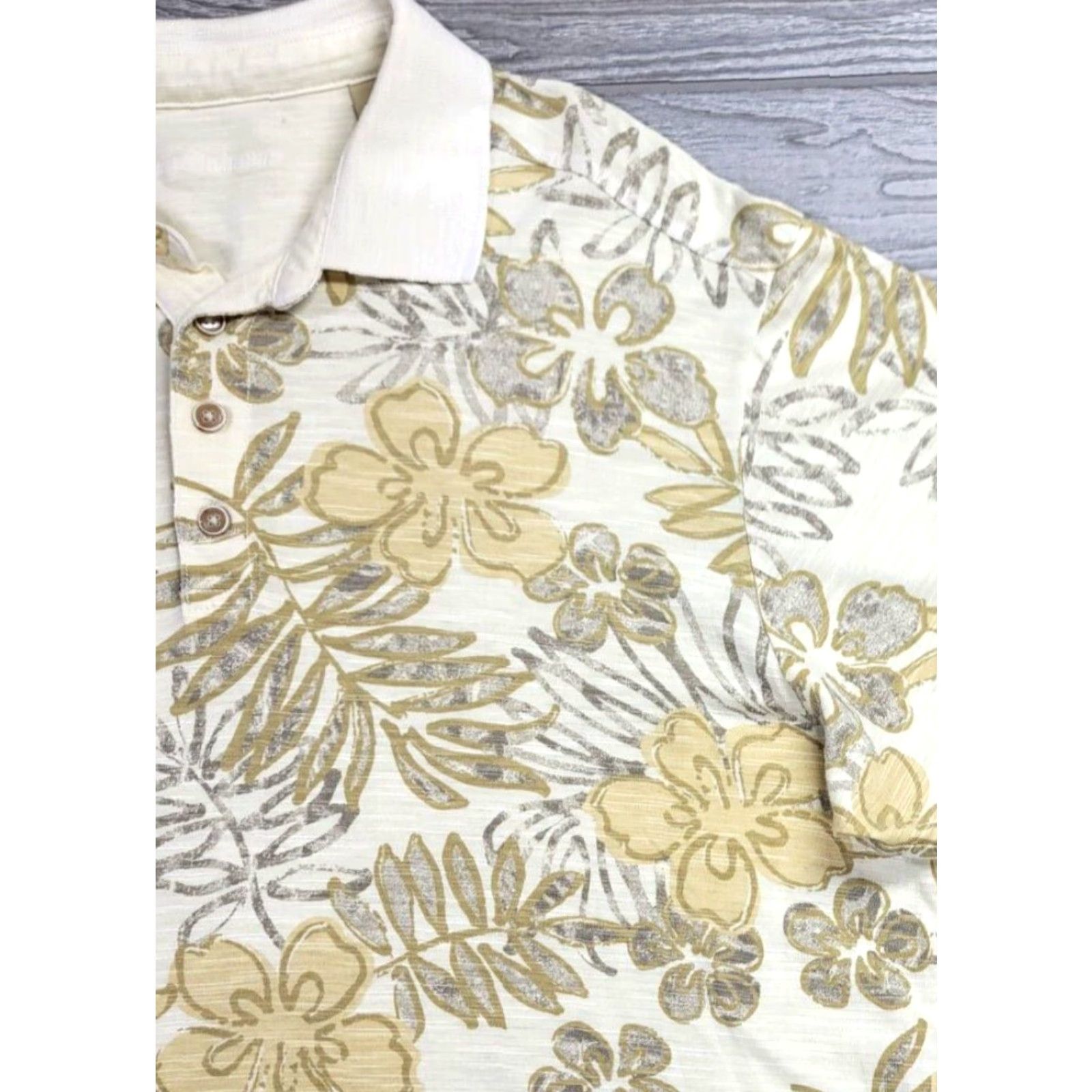 Tommy Bahama TOMMY BAHAMA Polo Men’s Short Sleeve Hawaian Floral Pima Cotton Rayon Size L Multicolor Shirt Beach Flower Island Size US L / EU 52-54 / 3 - 3 Thumbnail
