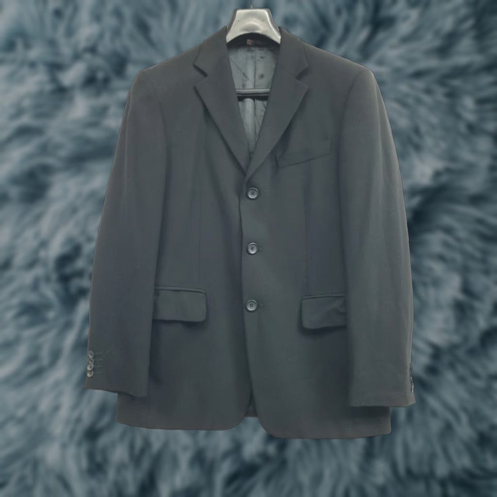 Banana Republic Banana Republic Blazer Black 100% Wool Single-Breasted 3-Button Notch Lapel Mens Size 38S Italy Made Dry Clean Only Modern 80s 90s Preppy Classic Size 38R - 1 Thumbnail