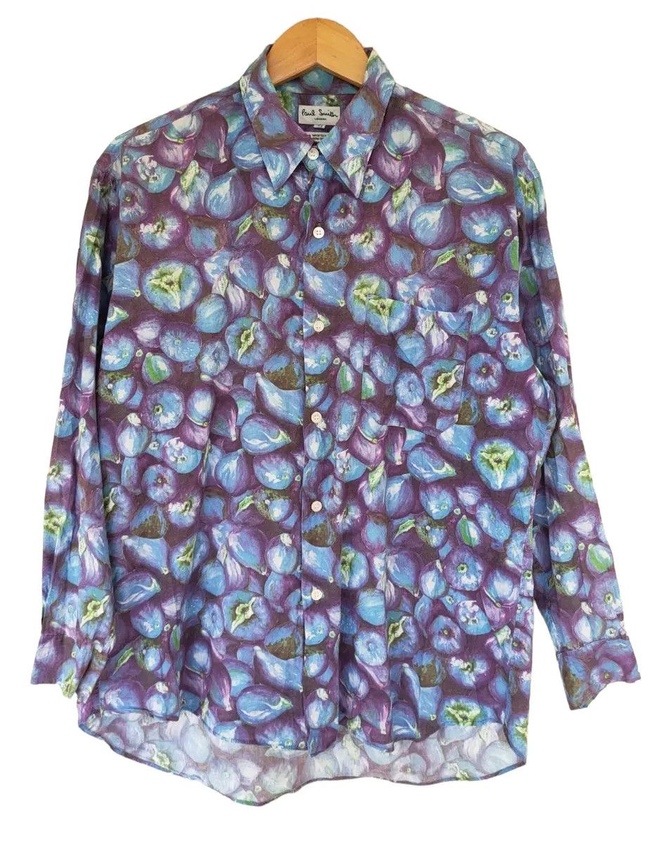 Paul Smith Vintage Paul Smith Blueberry Printed Shirt Size US M / EU 48-50 / 2 - 1 Thumbnail