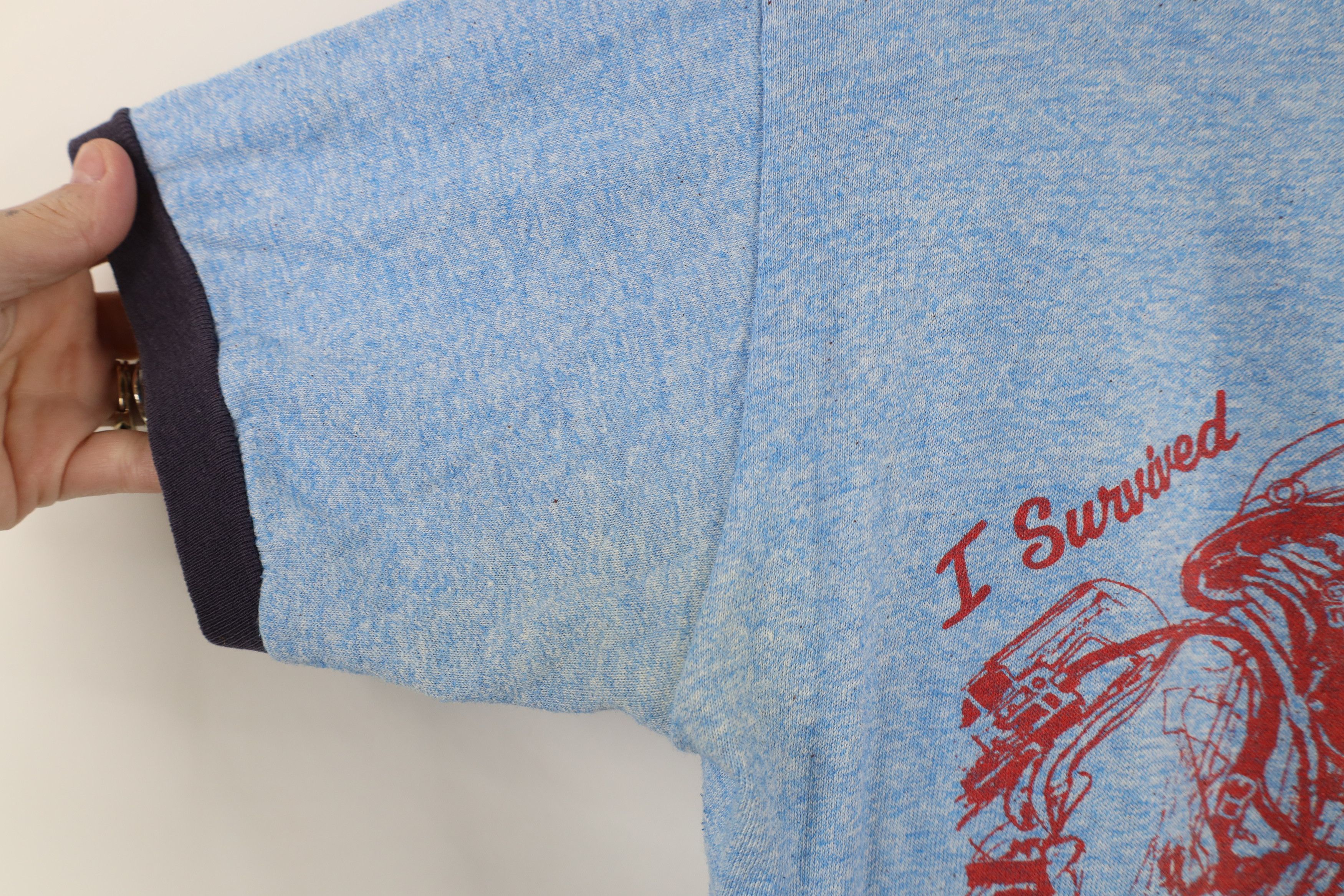 Russell Athletic × Vintage Vintage 90s Russell Athletic School Ringer T-Shirt Blue USA Size US M / EU 48-50 / 2 - 4 Thumbnail