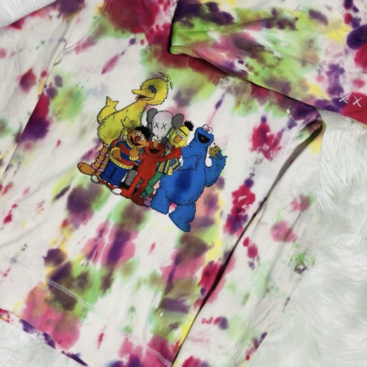 Kaws × Uniqlo KAWS x SESAME STREET Hoodie Sweatshirt - Upcycled Tie Dye Size US XS / EU 42 / 0 - 6 Thumbnail
