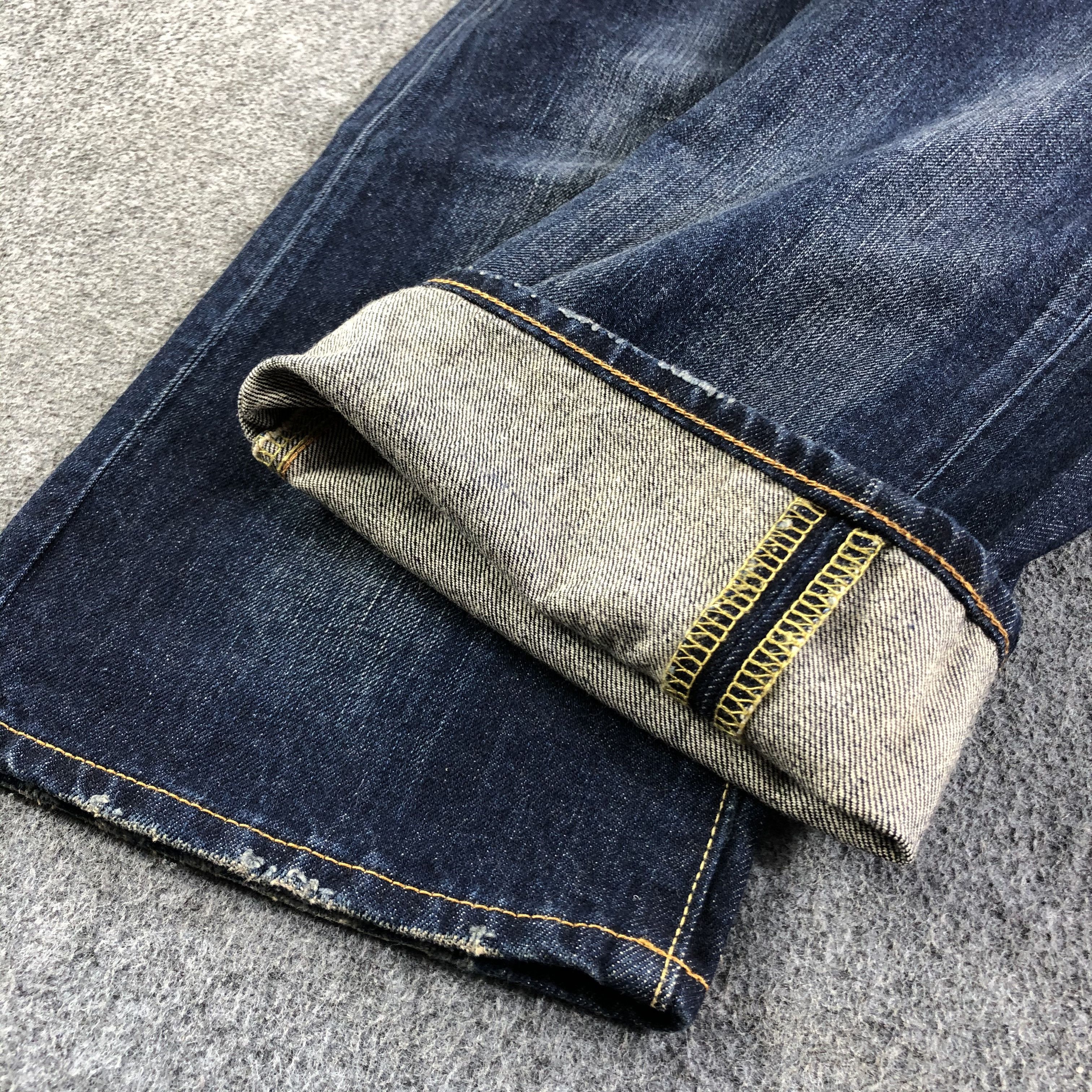 Japanese Brand Distressed Uniqlo Jeans Faded Blue Denim -J2766 Size US 34 / EU 50 - 7 Thumbnail