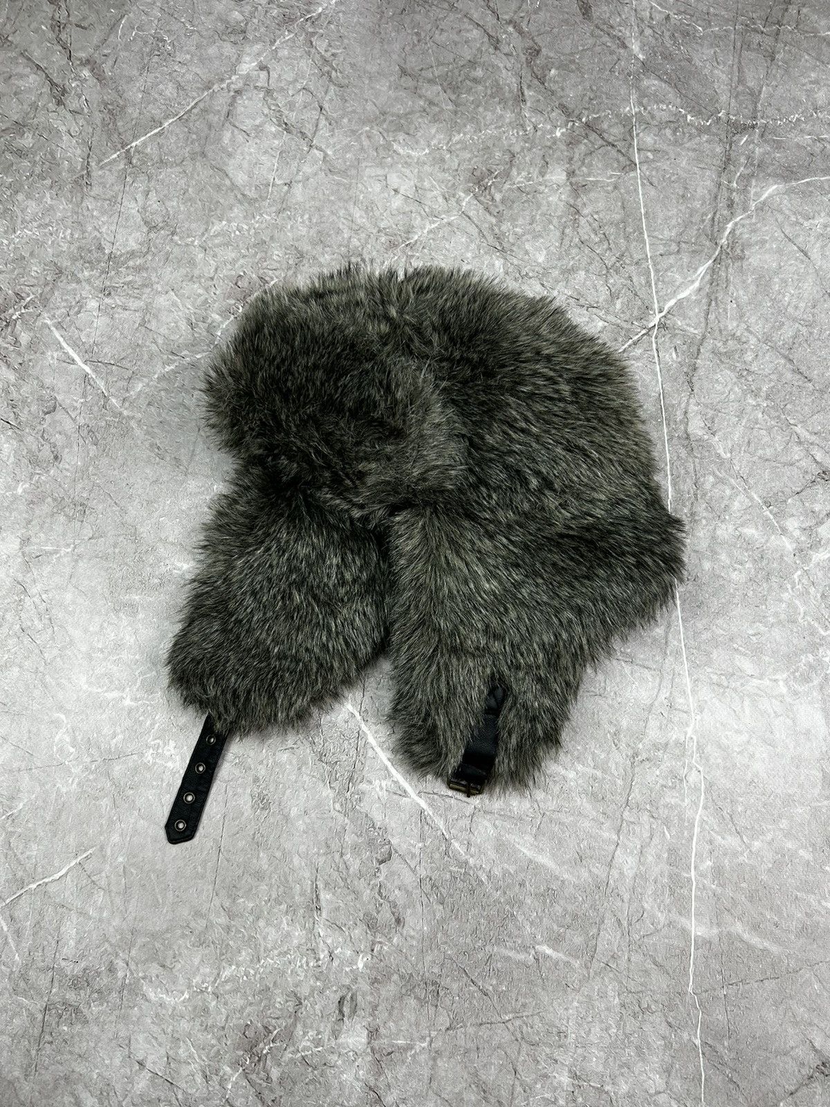 Japanese Brand 90s Japanese Fur Faux Fuzzy Trapper Mohair Ushanka Hat Y2K Size ONE SIZE - 2 Thumbnail