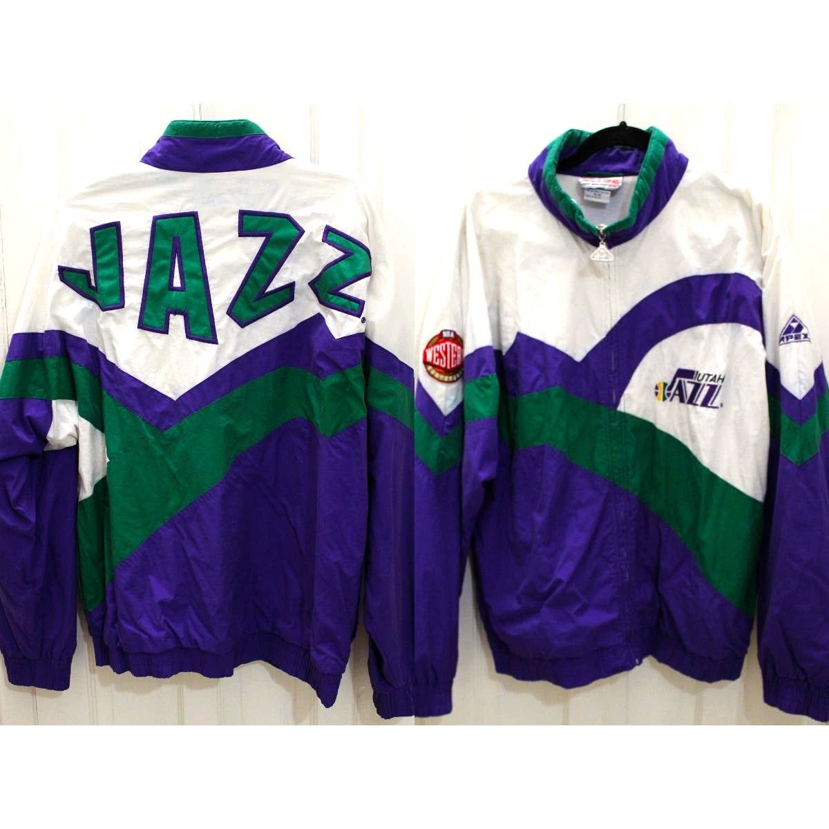 NBA × Starter Utah Jazz 90s APEX windbreaker jacket M purple NBA vintage Size US M / EU 48-50 / 2 - 2 Thumbnail
