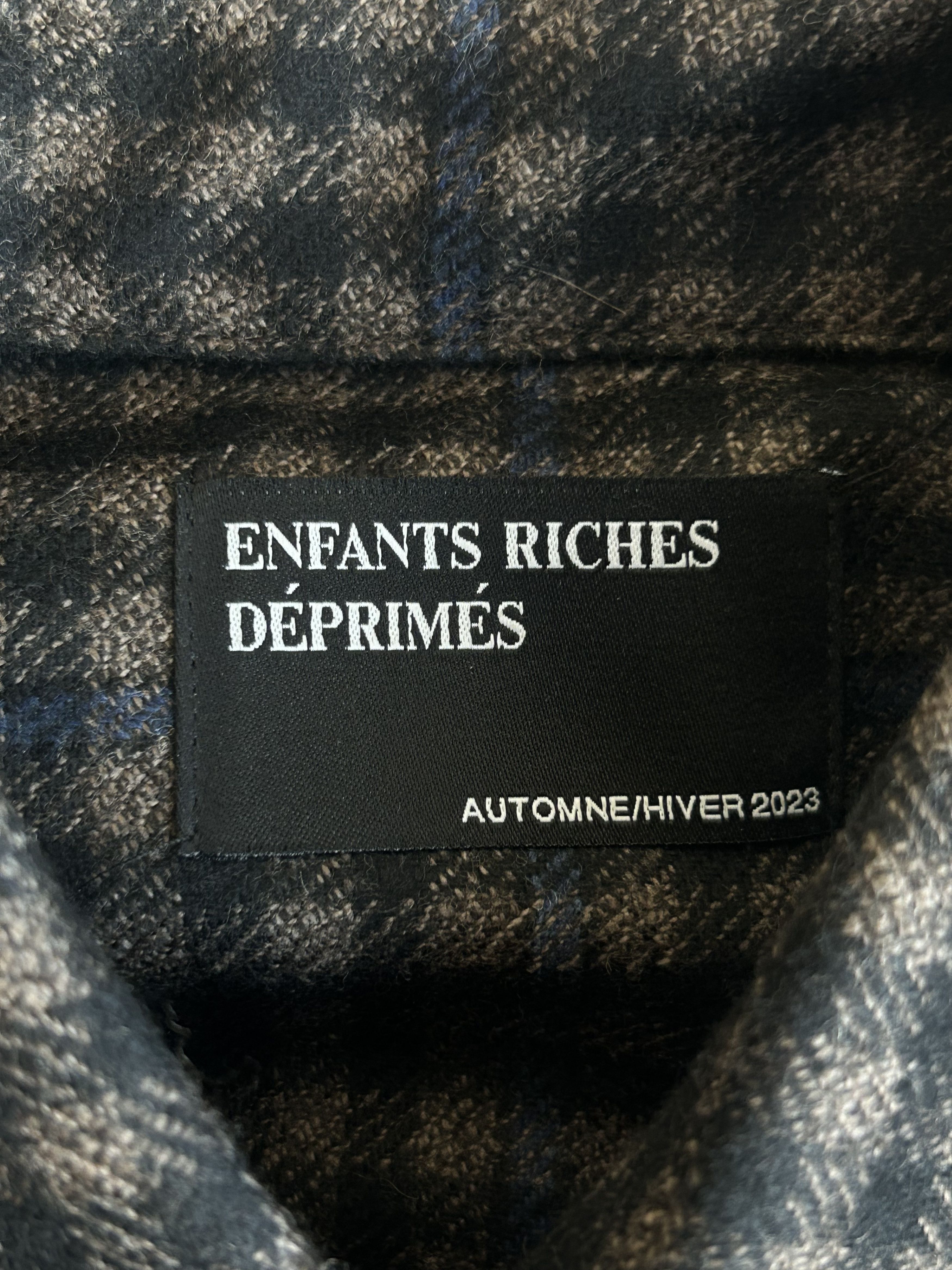 Enfants Riches Deprimes Brown & Black Plaid Assemblage Patchwwork Flannel Shirt Size US XL / EU 56 / 4 - 3 Thumbnail