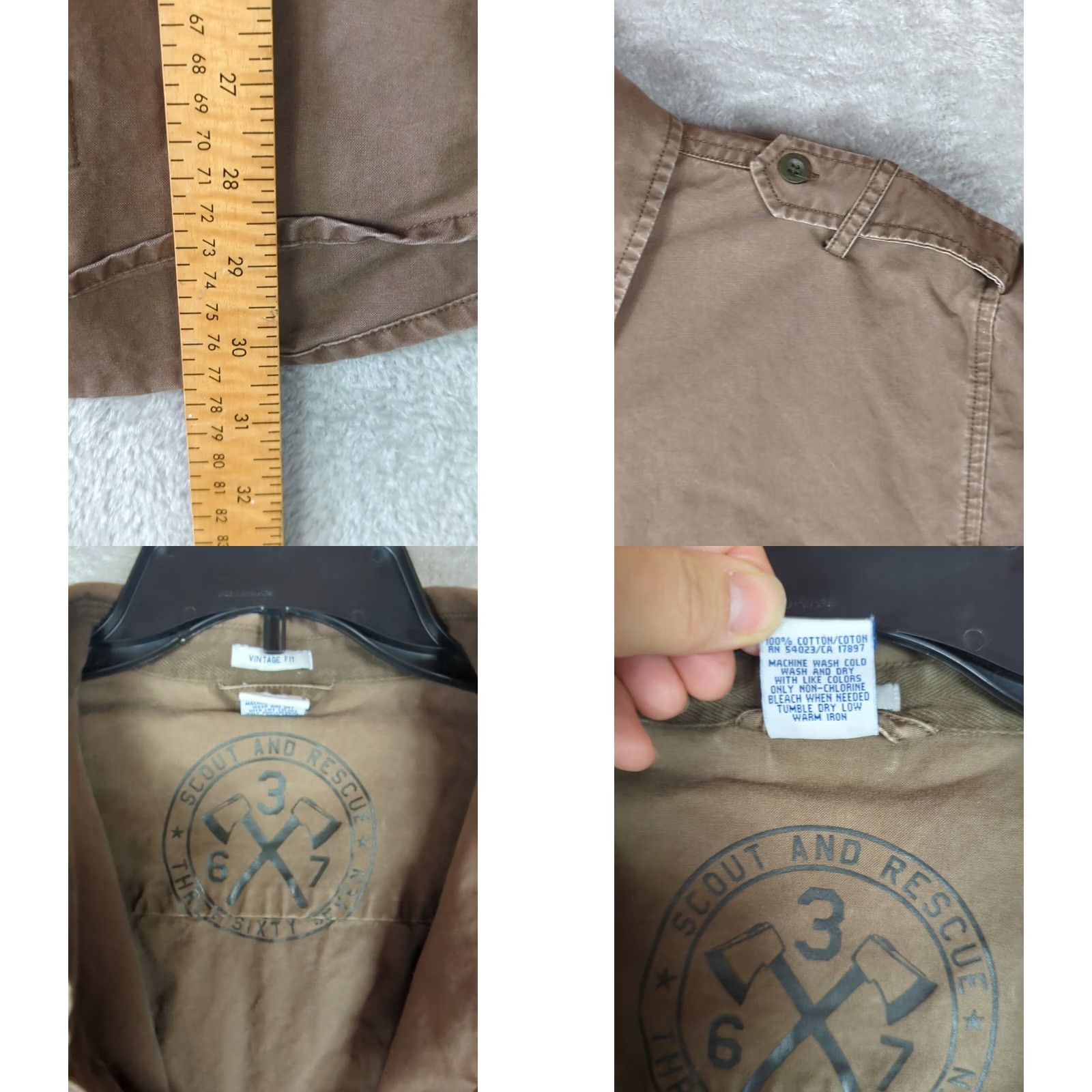 Old Navy VINTAGE Old Navy Shirt Mens L Brown Solid Long Sleeve Button-Up Pockets Vintage Fit Casual Workwear Mens Size US L / EU 52-54 / 3 - 8 Thumbnail