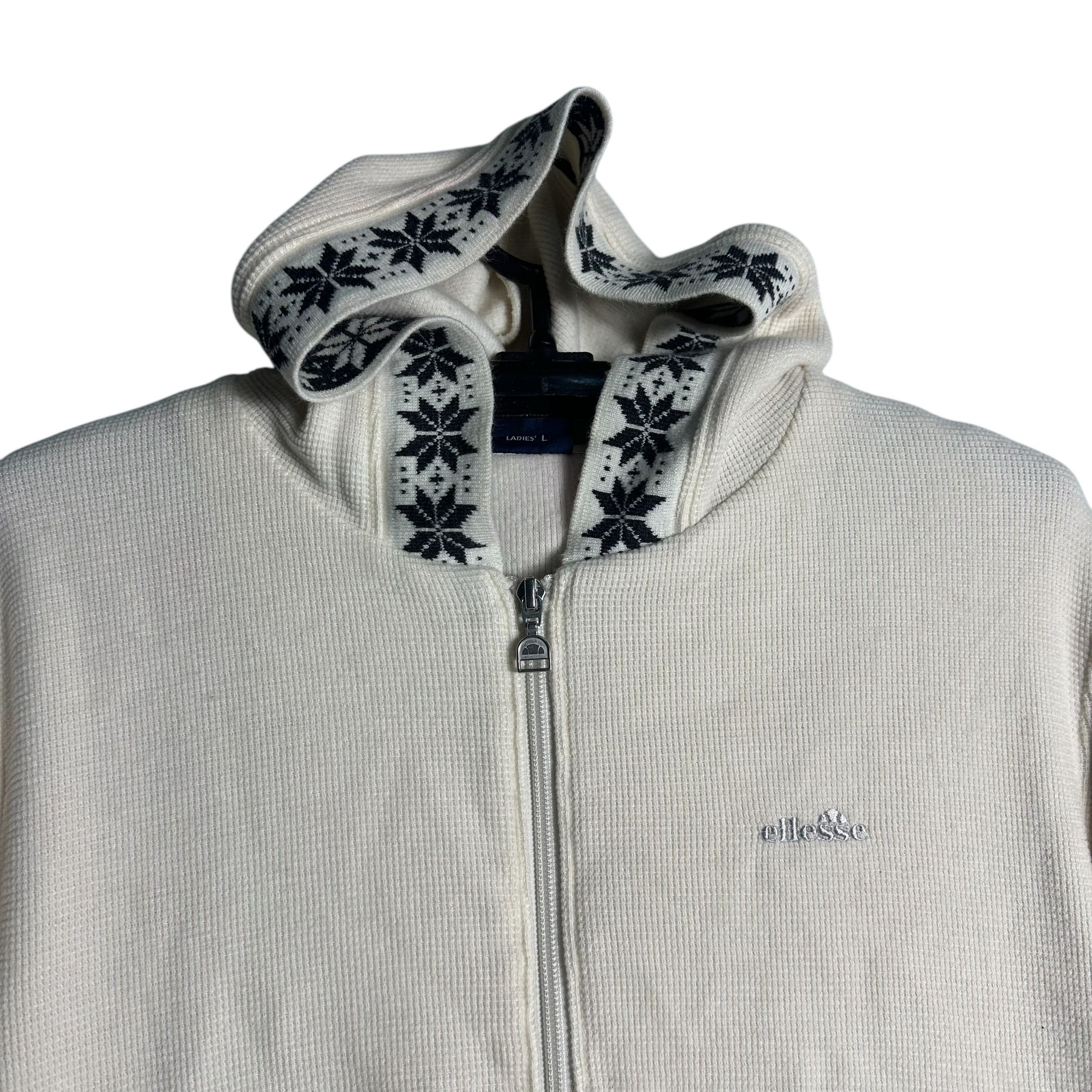 Ellesse × Vintage 🔥RARE🔥Vintage Ellesse Knit Hoodie Sweater Size L / US 10 / IT 46 - 2 Thumbnail