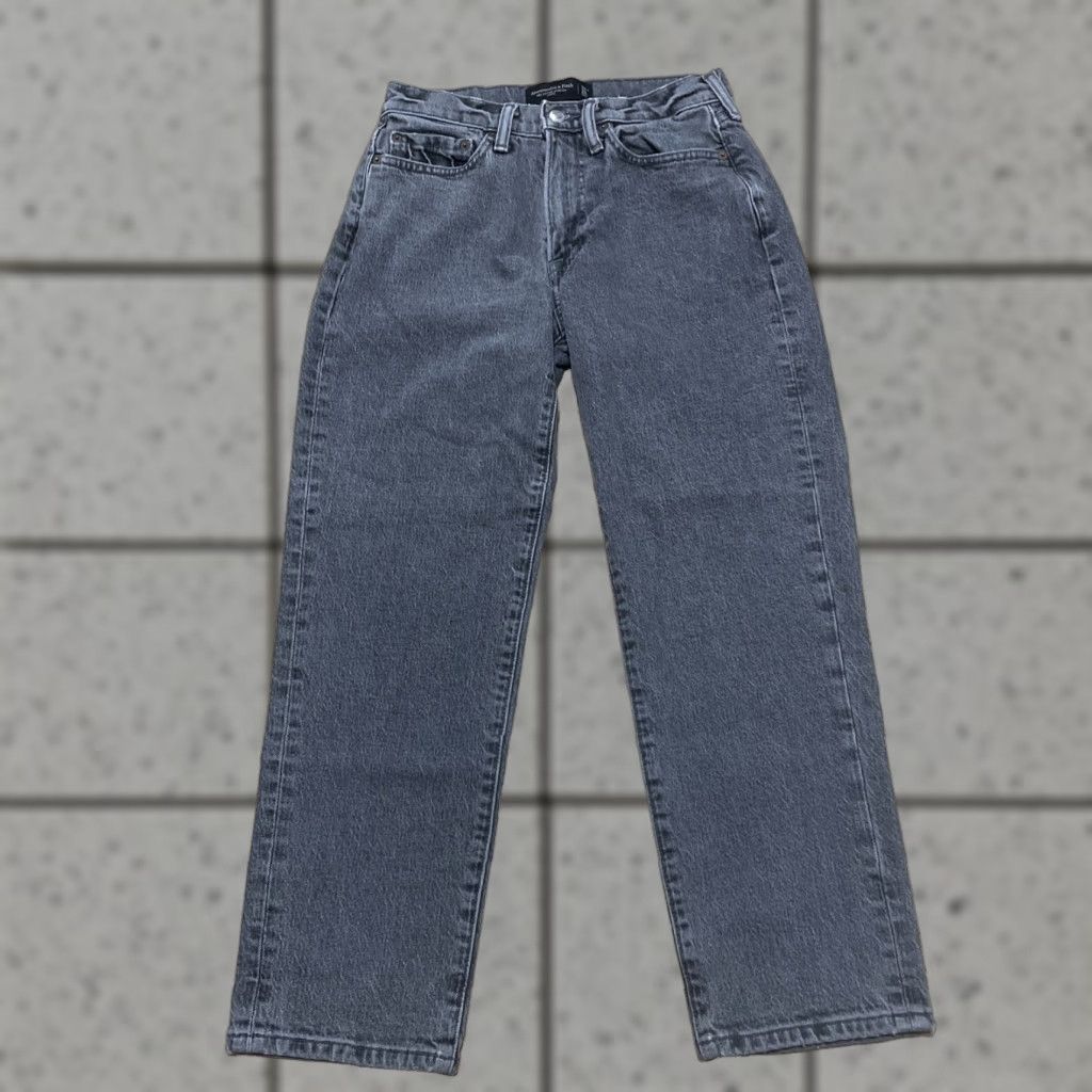 Abercrombie & Fitch Abercrombie & Fitch Jeans A&F Vintage Stretch Loose Gray Black Denim 28x28 90's Straight Jeans Mens Regular 5-Pocket Theme Vintage Streetwear Size US 28 / EU 44 - 1 Thumbnail
