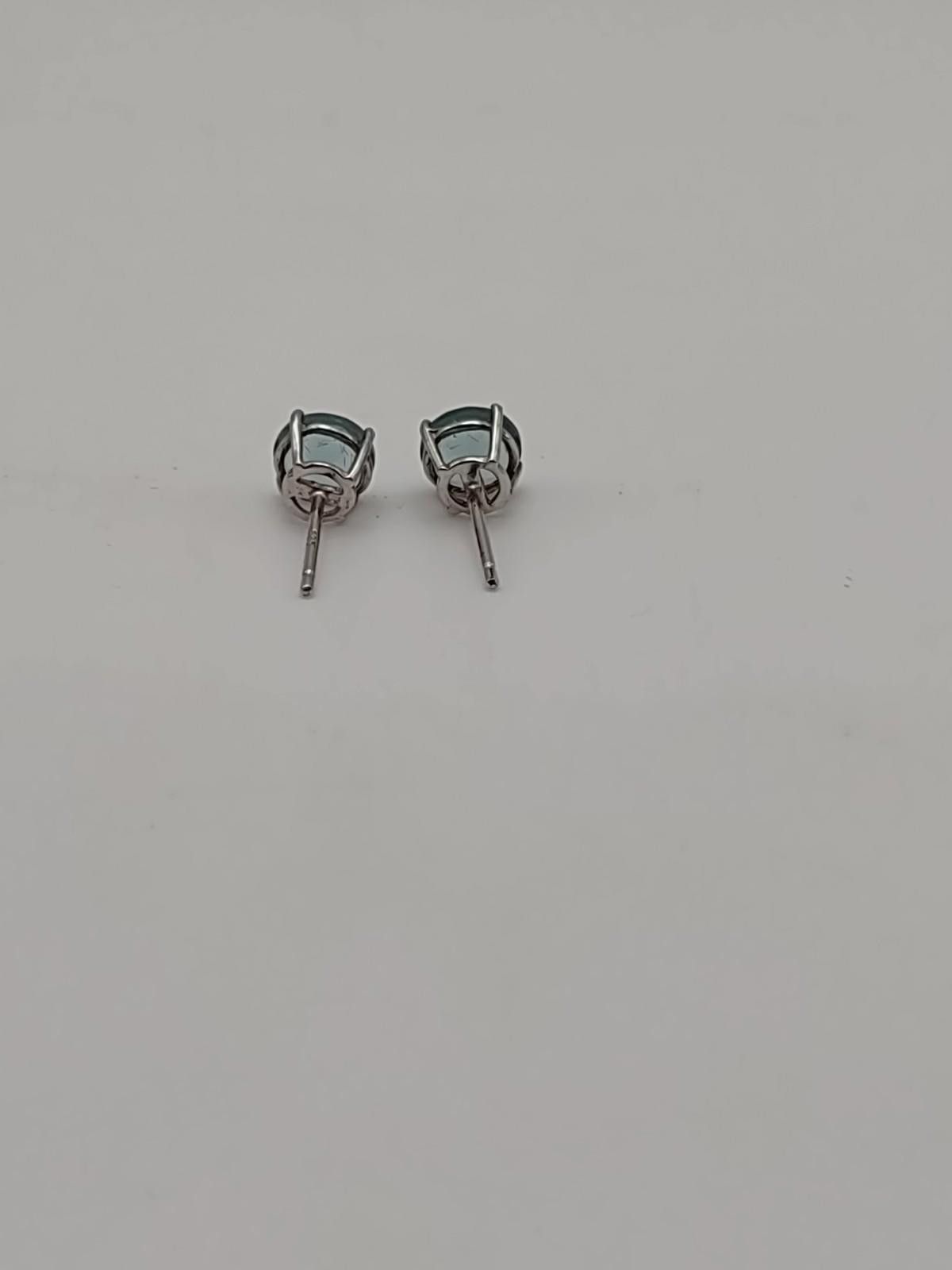 The Unbranded Brand 925 Sterling Silver Sky Blue Topaz Solitaire Stud Earrings Size ONE SIZE - 2 Thumbnail