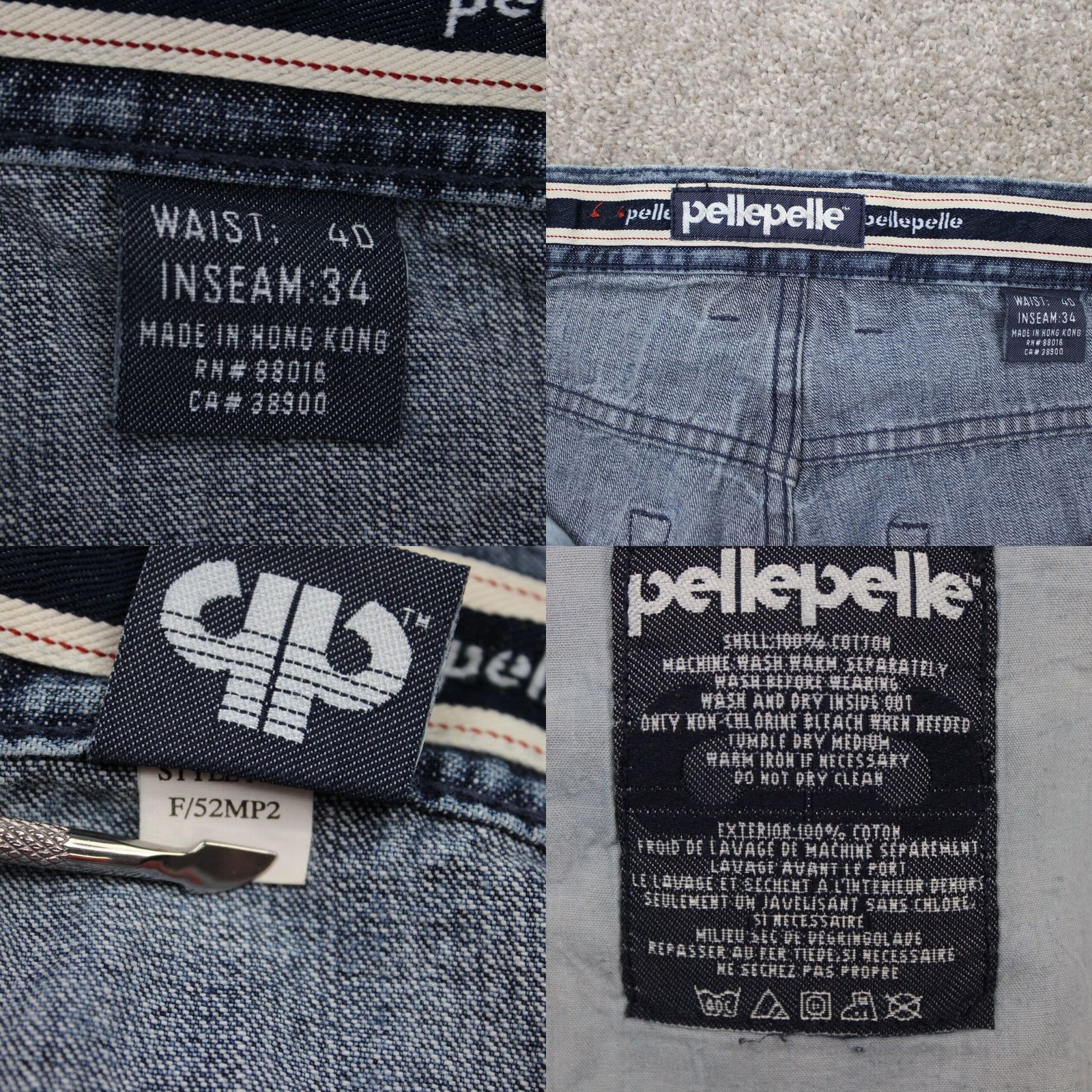 Pelle Pelle Pelle Pelle Jeans Mens 40x34 Blue Baggy Y2K 90s Vintage Hip Hop Straight Skater Jeans Mens Size US 40 / EU 56 - 9 Thumbnail