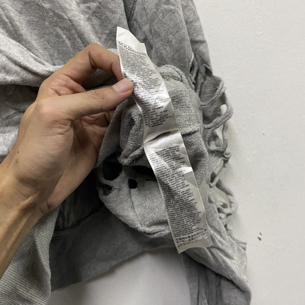 Diesel DIESEL Grey Distressed High-Neck Sweatshirt (Size XS) Size US XS / EU 42 / 0 - 14 Thumbnail