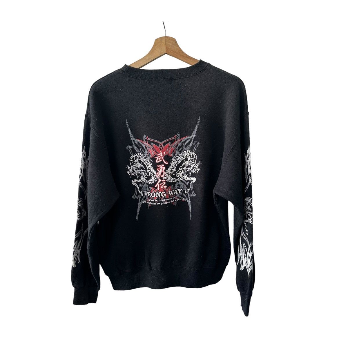 Band Tees × If Six Was Nine × Japanese Brand Sweat wrong way punk gothic y2k design dragon Size US M / EU 48-50 / 2 - 2 Thumbnail