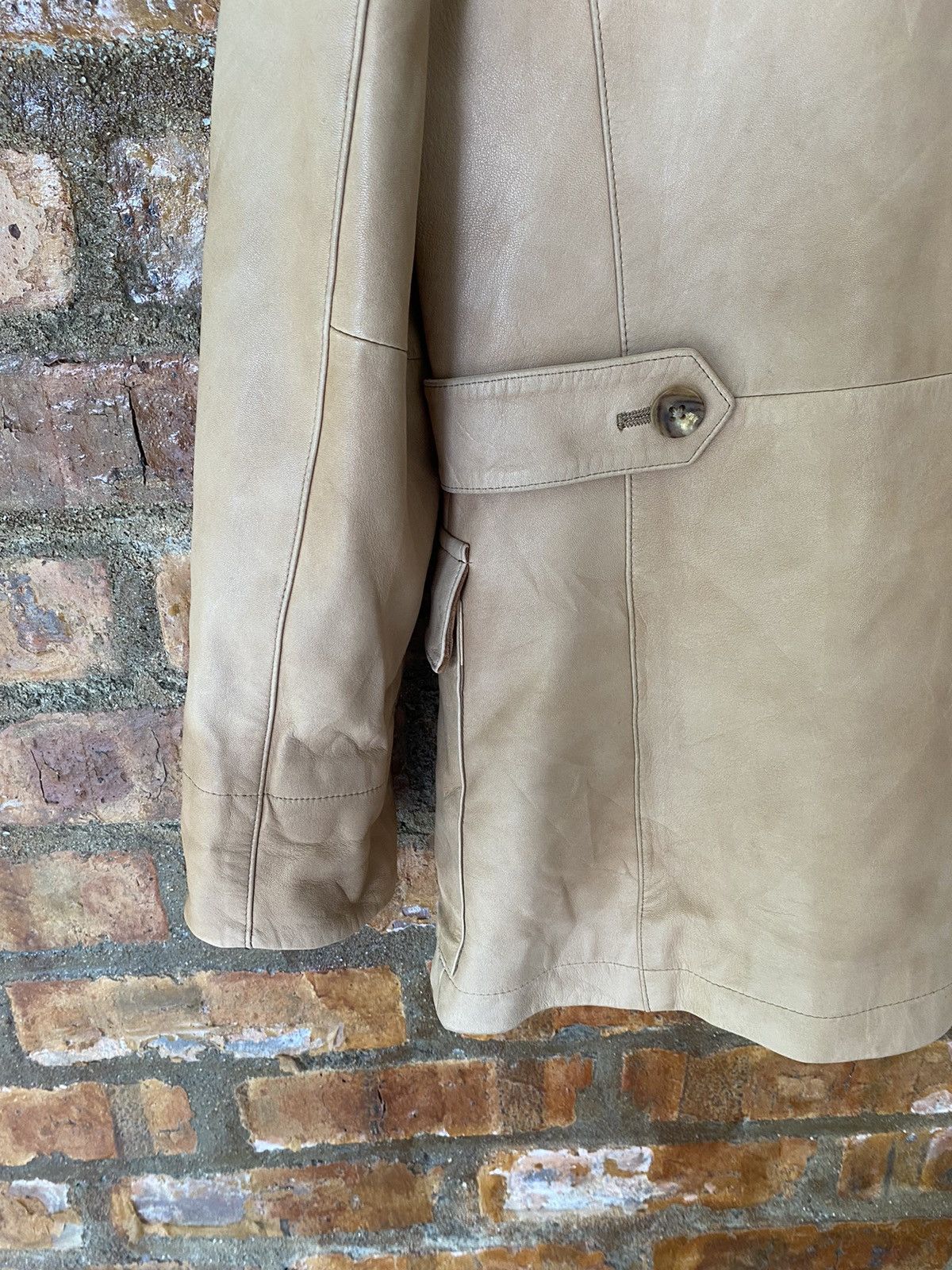 Japanese Brand × Mademoiselle Non Non 1990s Sheepskin Leather Jacket Size M / US 6-8 / IT 42-44 - 14 Thumbnail
