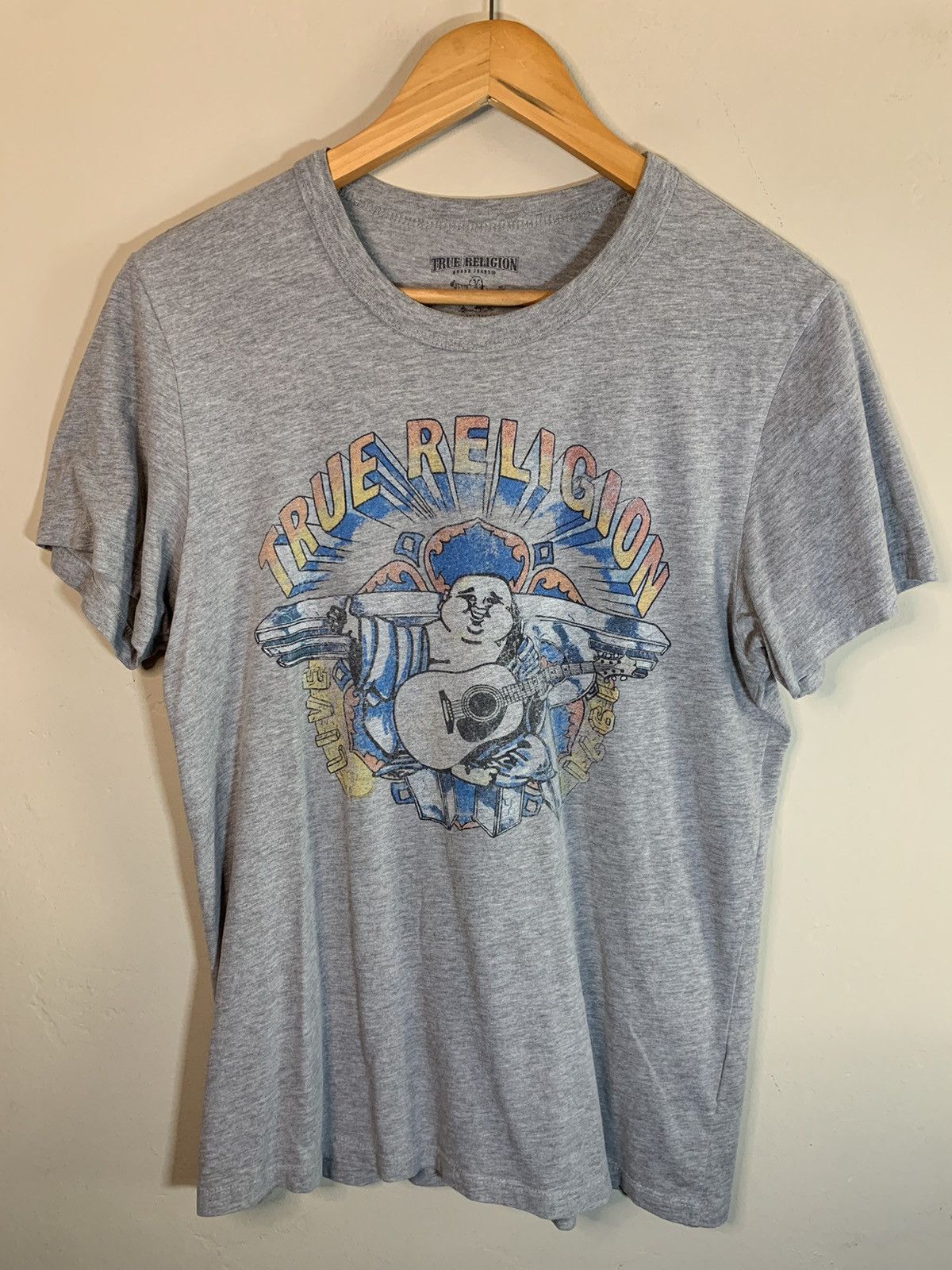 True Religion × Vintage *RARE* Vintage True Religion Buddha Guitar Live Tour T-Shirt Size US M / EU 48-50 / 2 - 1 Thumbnail