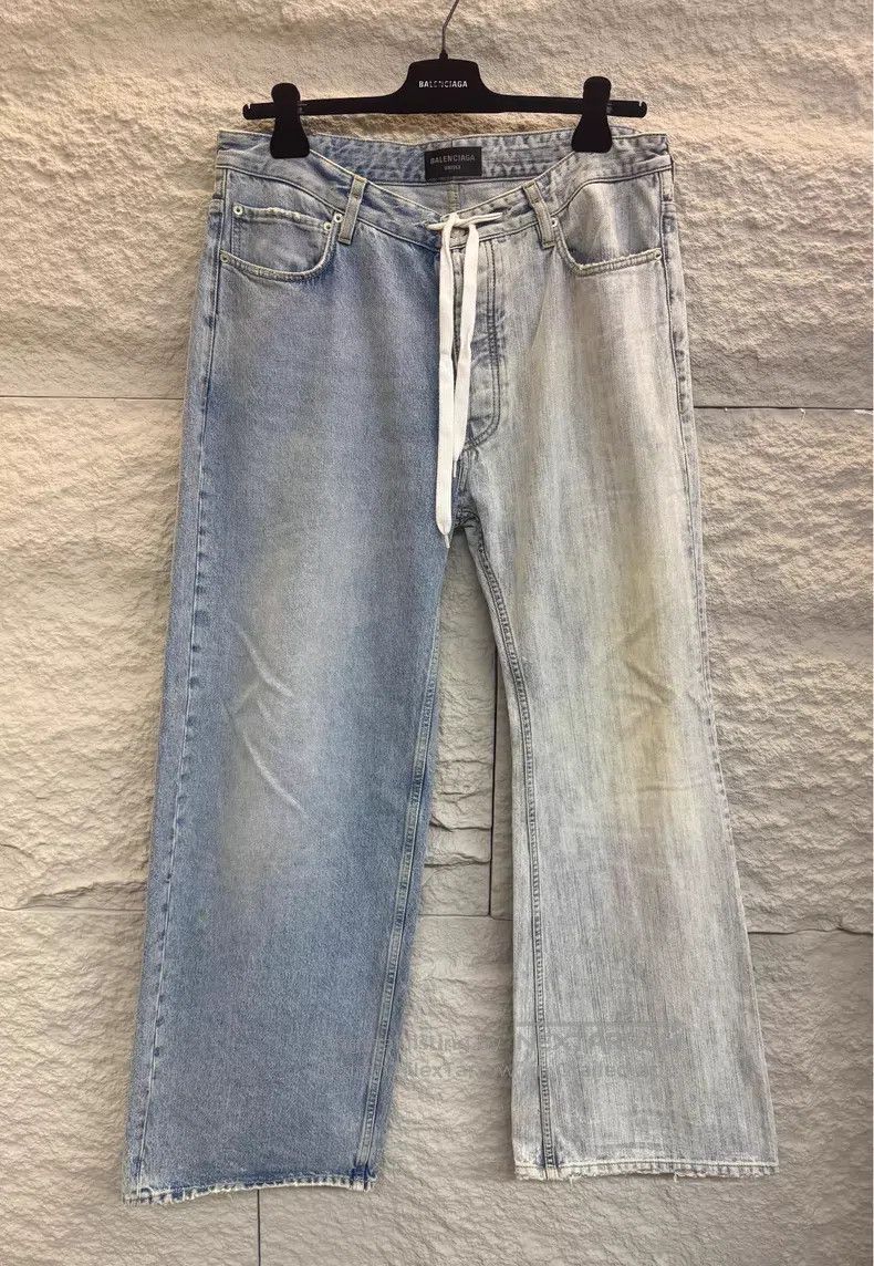 Balenciaga Balenciaga size M Color Block Denim Pants Size US 27 - 1 Thumbnail