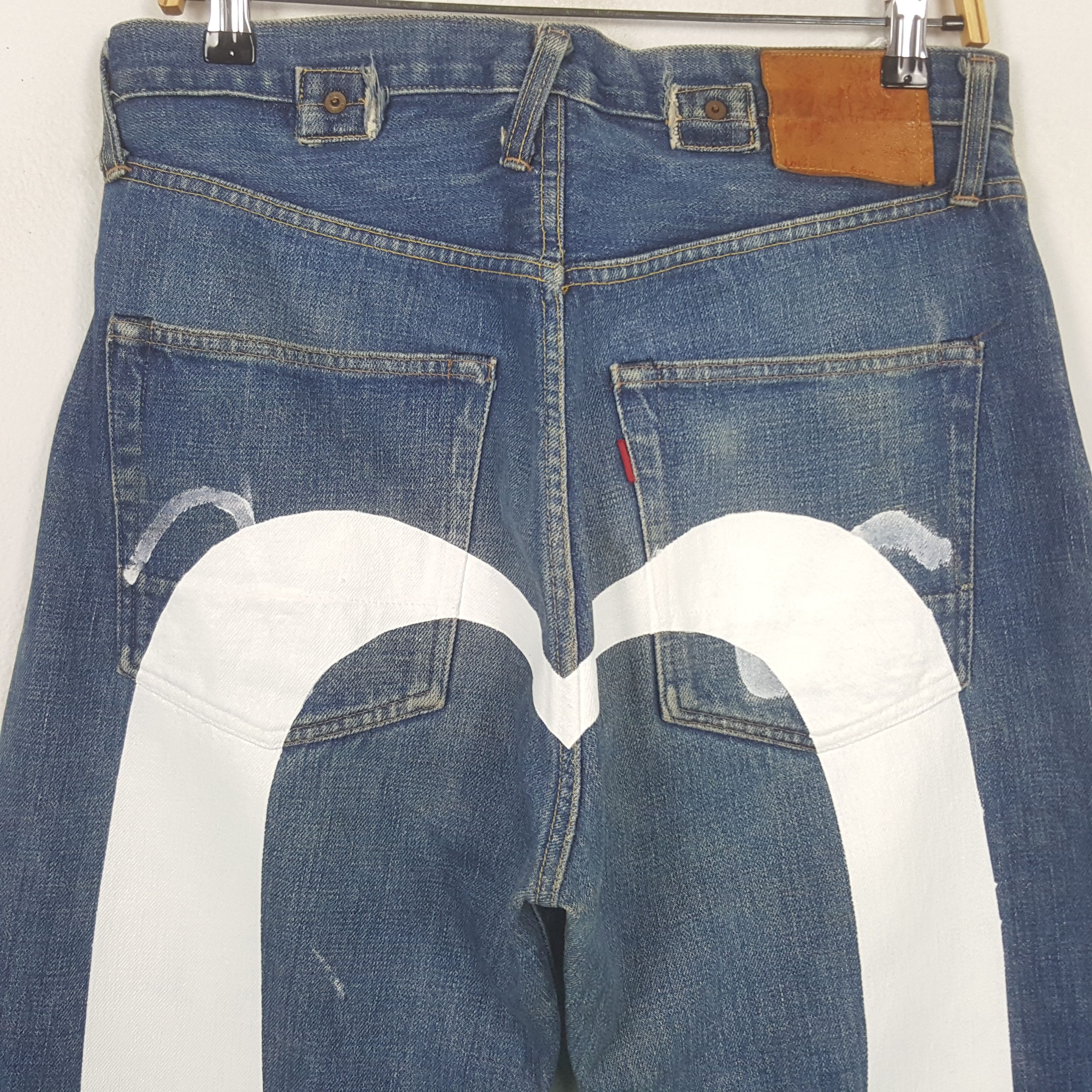 Evisu Vintage Evis Selvedge Daicock Custom Art Denim Jeans RR10 Size US 32 / EU 48 - 2 Thumbnail